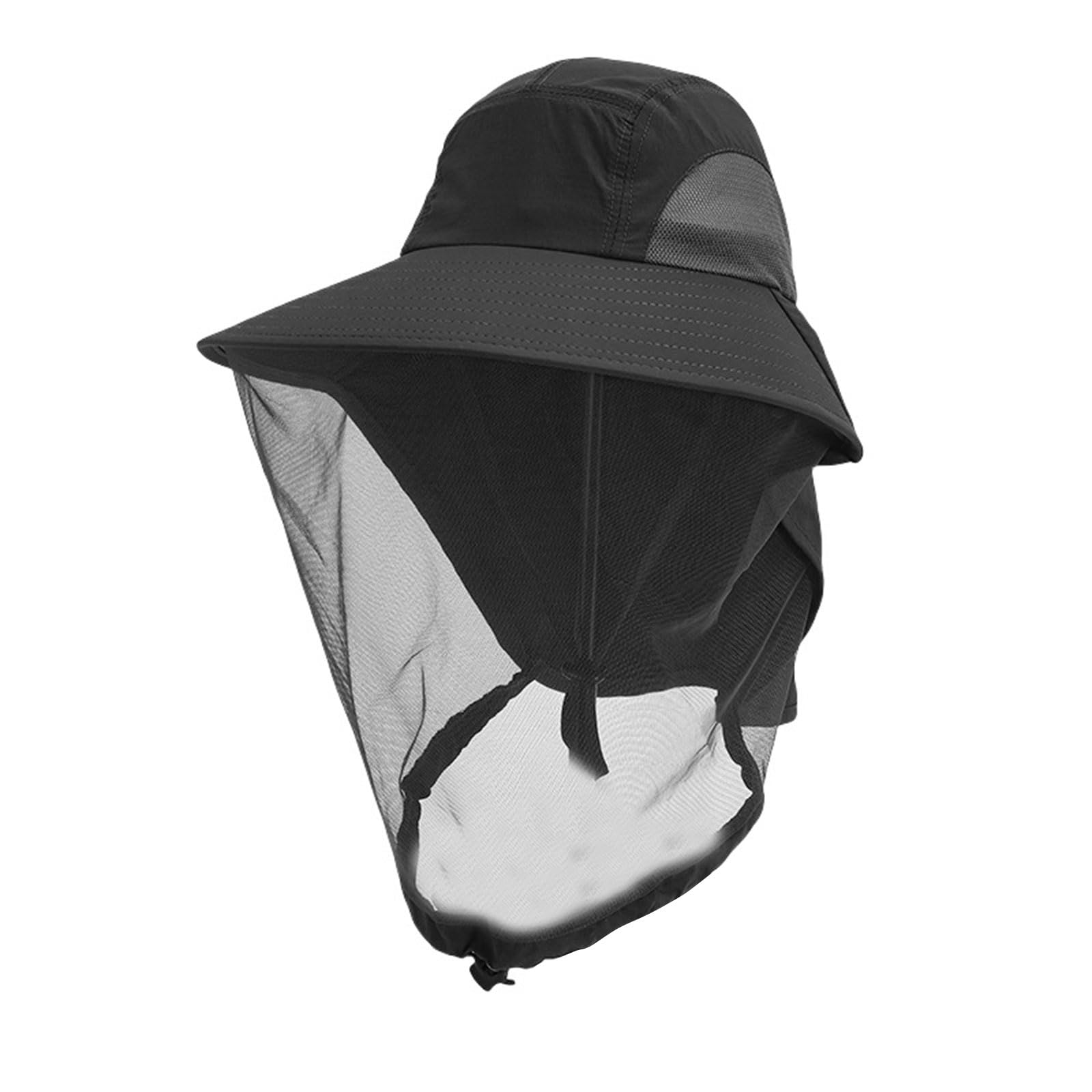 MICFENY Polyester Netting Fishing Hat Lightweight Foldable Design for Men Outdoor Activities