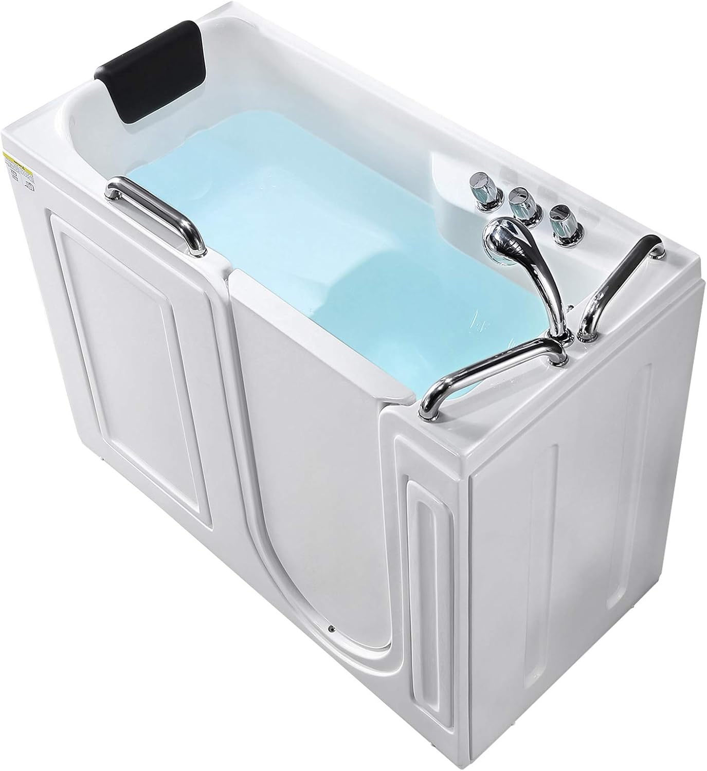 Mecor Walkin Bathtub , Rectangular Soaking Bathtub with Builtin Seat