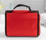 First Aid Bag First Aid Kit Empty Medical Storage Bag Red Trauma Bag for Emergency First Aid Kits Car Workshop Cycling Outdoors (Red Folding)