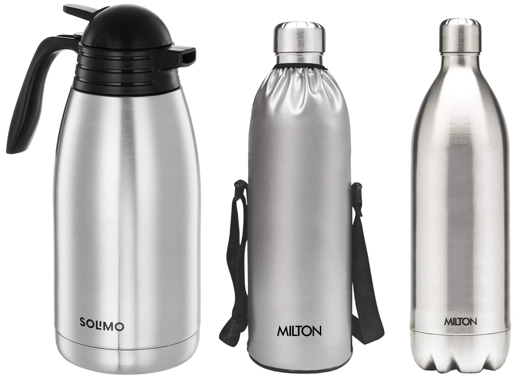 Milton Thermosteel Carafe Flask Tea Coffee Pot 2000 Ml Silver