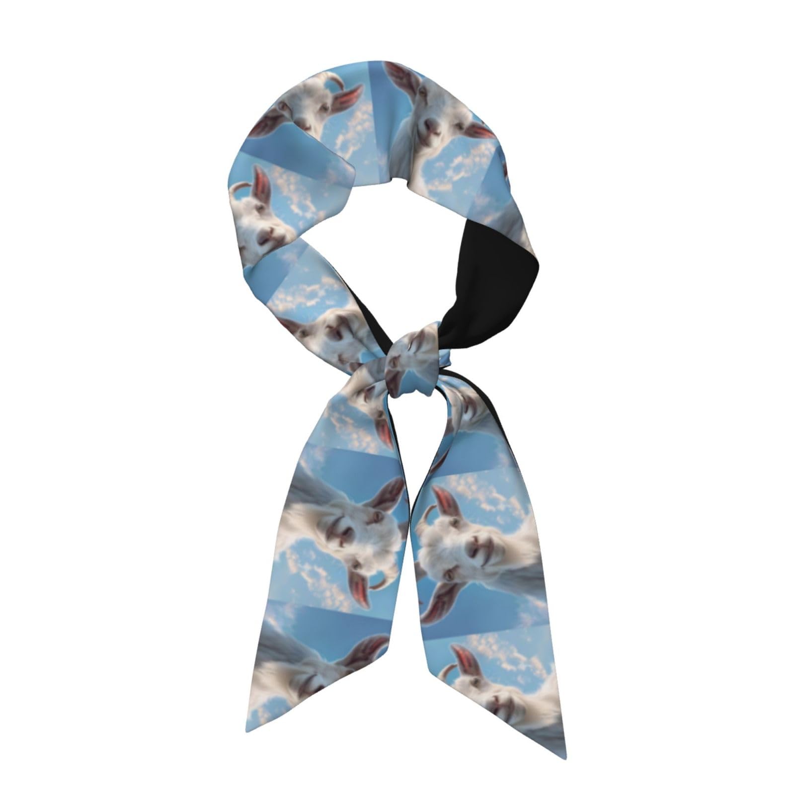 Hjkjkkj Unisex Goat Bandanas Silk Scarf For Women Hair Scarves Satin Head Scarf Headbands Neck Scarves