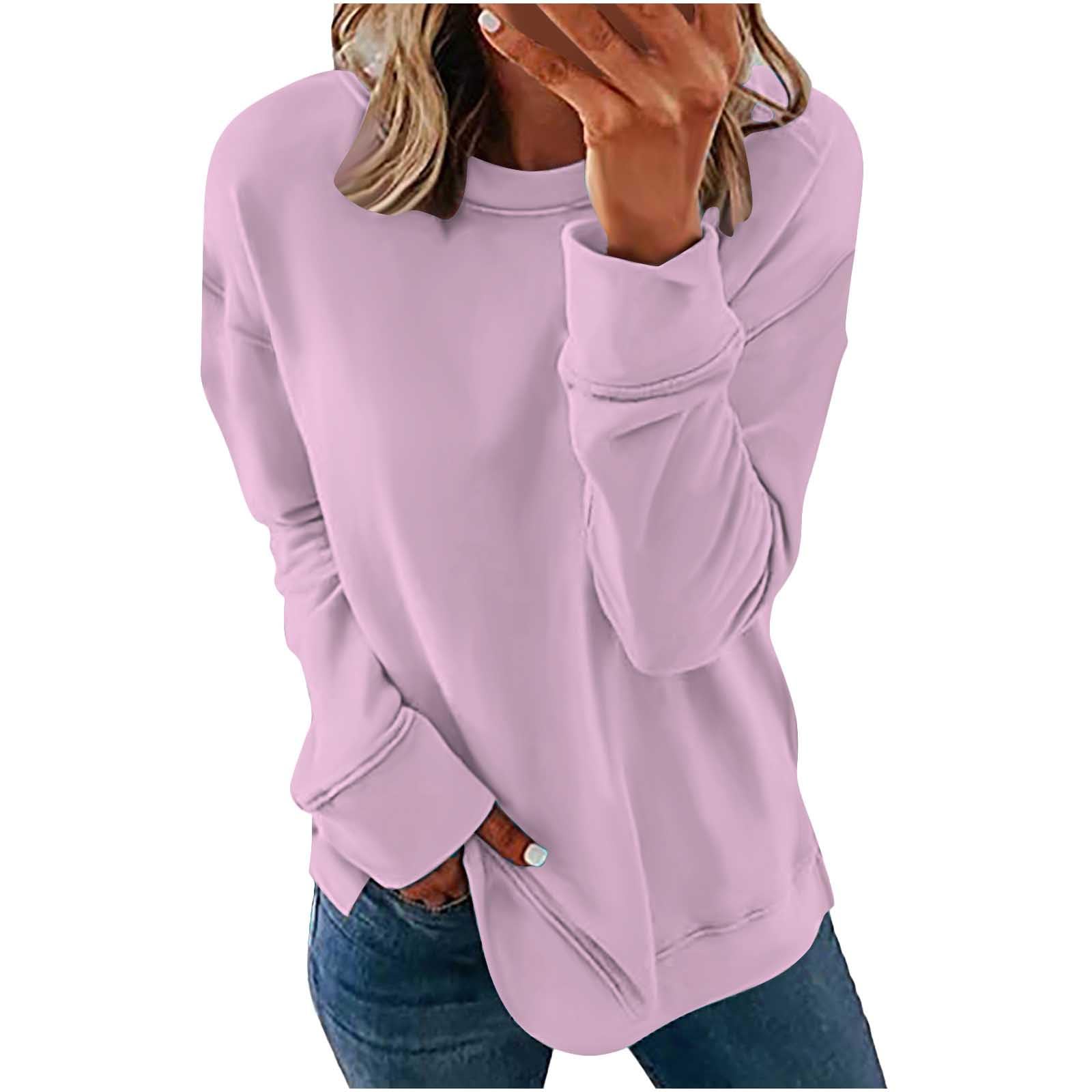 Ganfancp Sweatshirts For Women Loose Fit Striped Long Sleeve Crew Neck Sweatshirt Casual Loose Oversized Pullover Tops Fall
