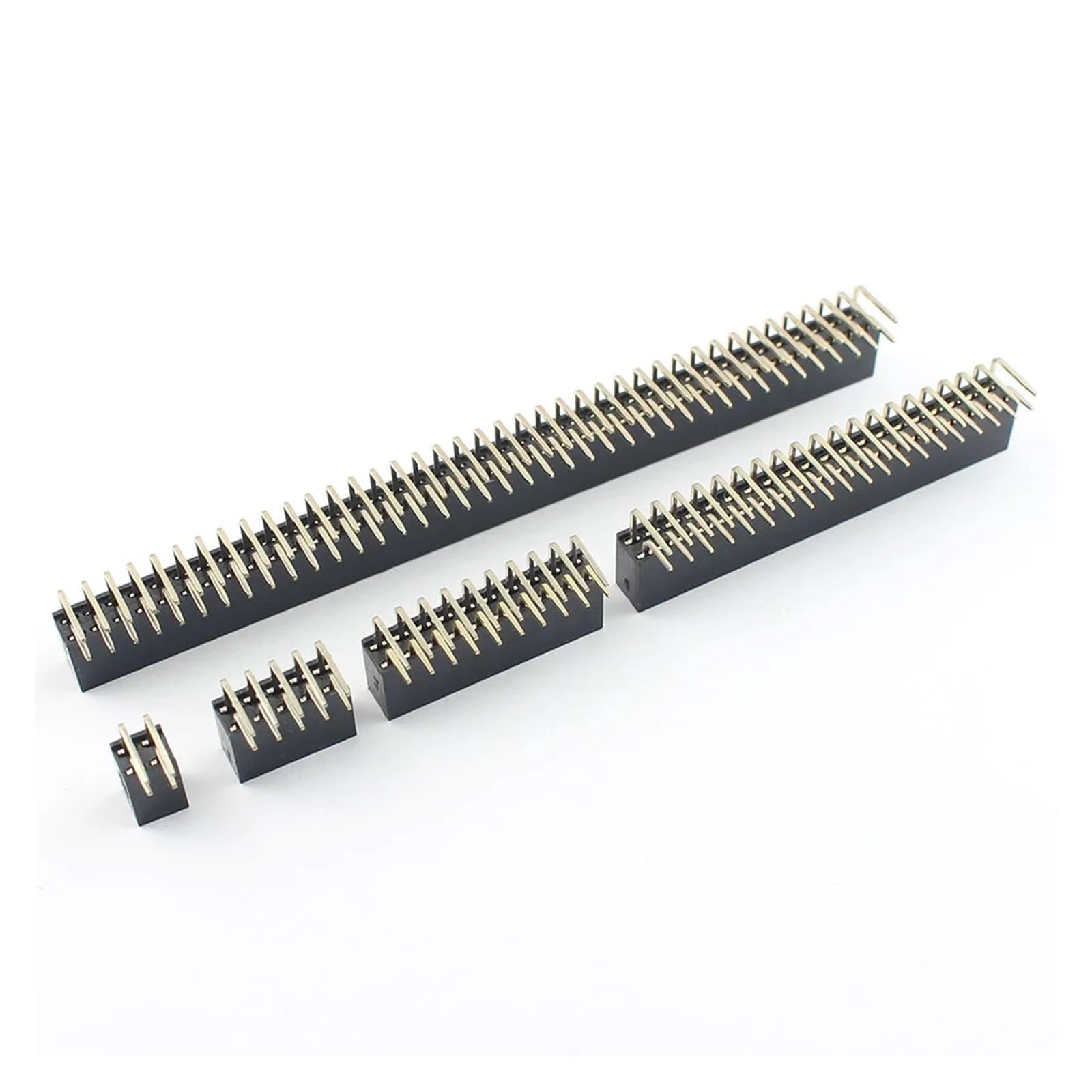 MIUYTRN 10 pezzi 2 mm 2,0 mm passo 2x2 2x5 2x10 2x20 2x40 pin femmina connettore a striscia doppio angolo retto 90 gradi 4P 10P 20P 40P 80P cuicui(2x40P)