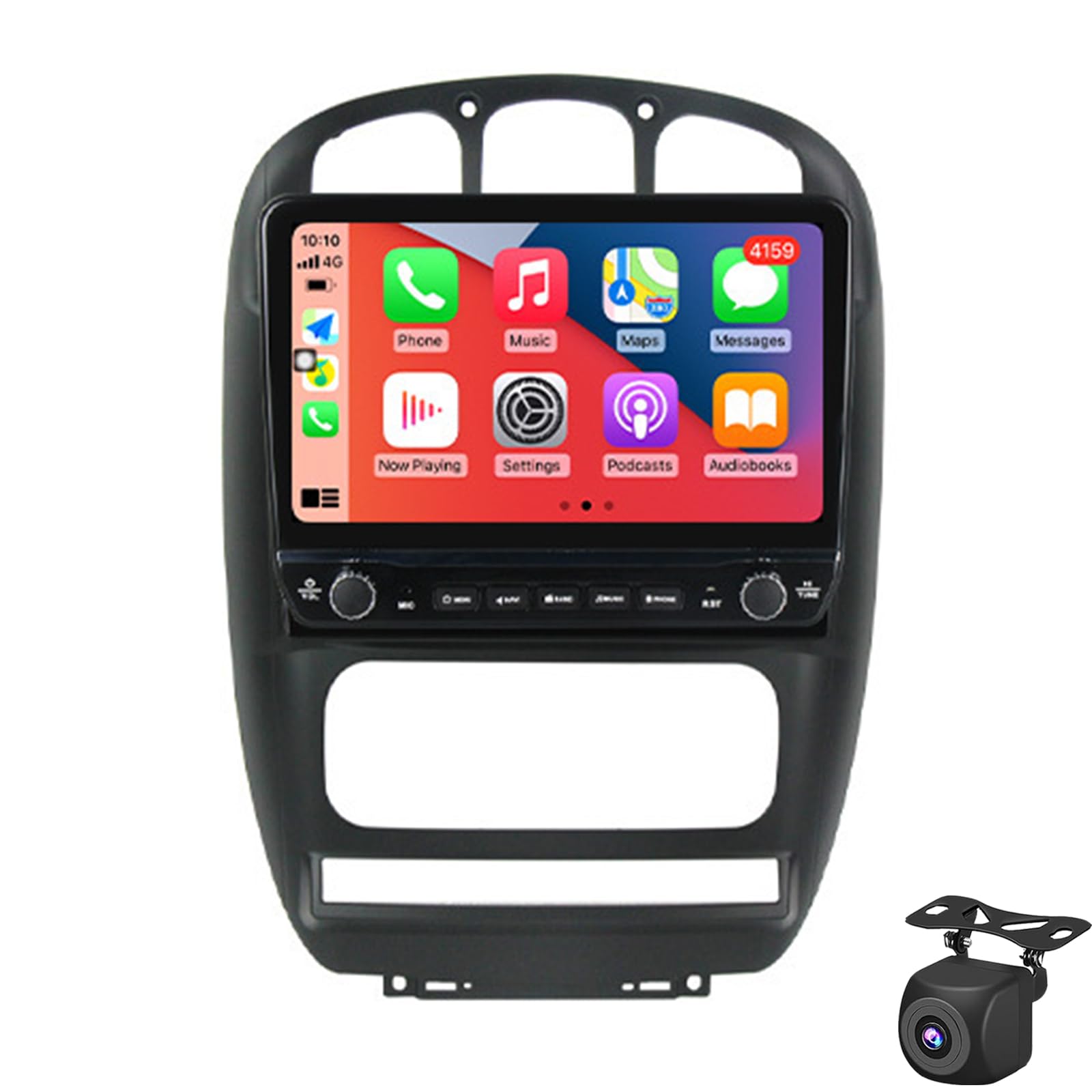 Autoradio Android Da 15 Pollici Con Touchscreen Da 10" Per Dodge Caravan 2000-2007 Con CarPlay Wireless Android Auto Bluetooth Radio Navigazione GPS WiFi FM RDS EQ SWC Telecamera(Color:8 Core 8+128G)