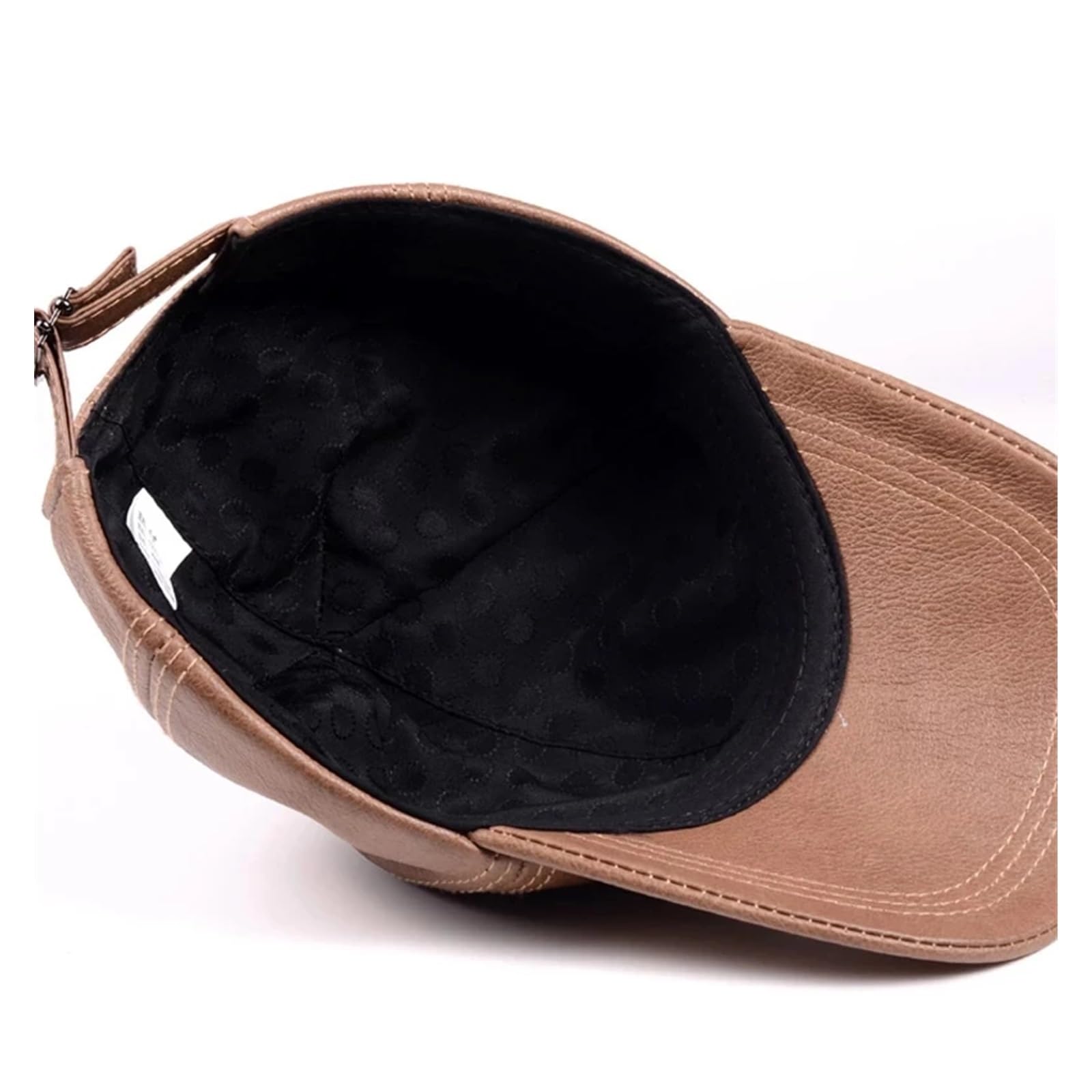 Nueva Gorra de béisbol de Cuero Genuino Informal for Hombre, Sombreros de papá Cuero de Vaca Real Negro/marrón, Sombrero Fresco de ala Grande for Hombre