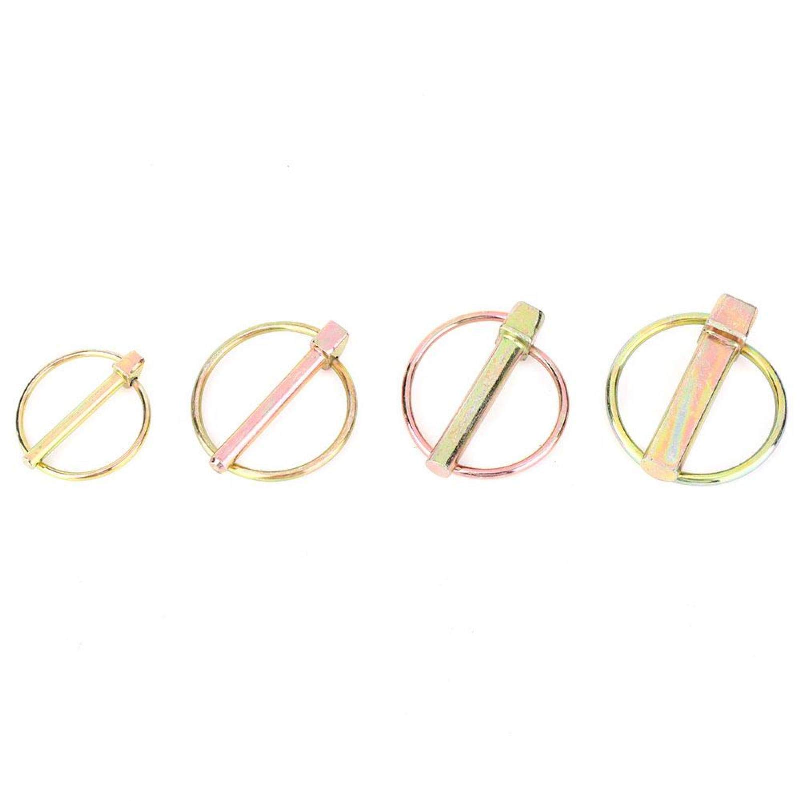 Lynch Pin Assortiment, 10 stuks 4,5 x 40 mm Klapsplinten, Duty Lynch Pin, voor Aanhangers, Tractoren, Landbouwvoertuigen, Maaiers(Verzinkt Staal