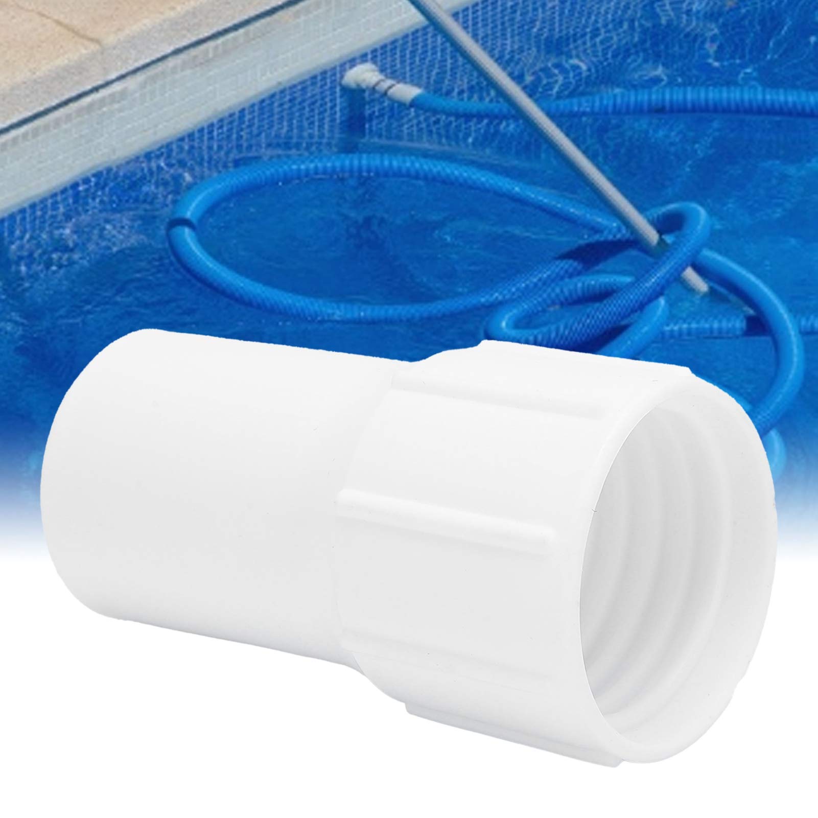 Swimming Pool Replacement Cuff,Pool Vacuum Hose Cuff,Threaded Cuff, Durable Abs Plastic, Repair Cracked Hose Ends,For Spiral-Wound Vacuum Hoses Replacement, Pool Vacuum Hose Cuff,Swimming Pool Re