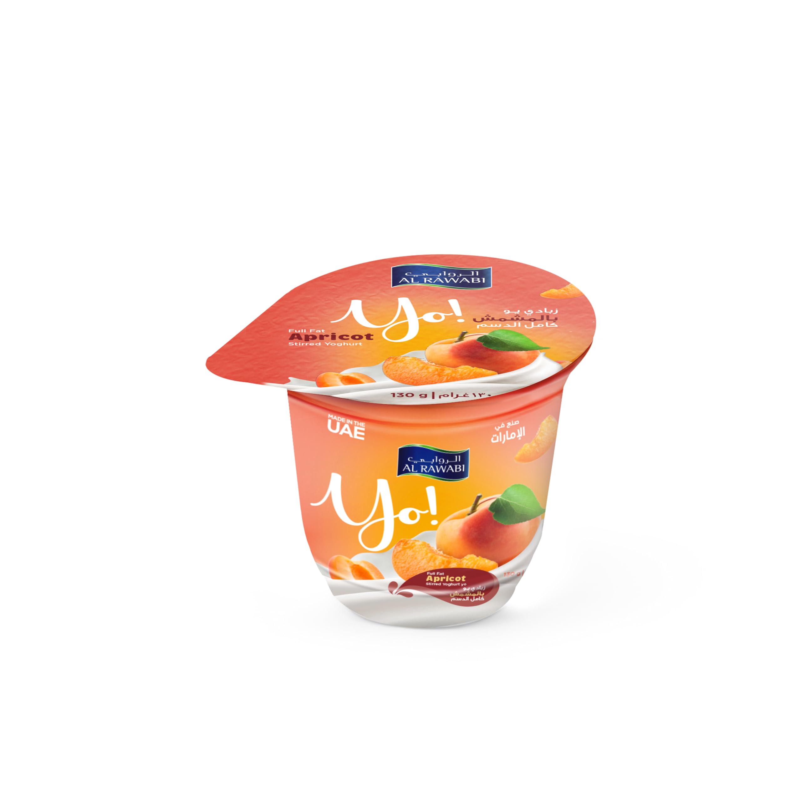 Al Rawabi Fresh Apricot Fruit Yoghurt UAE, 130 g