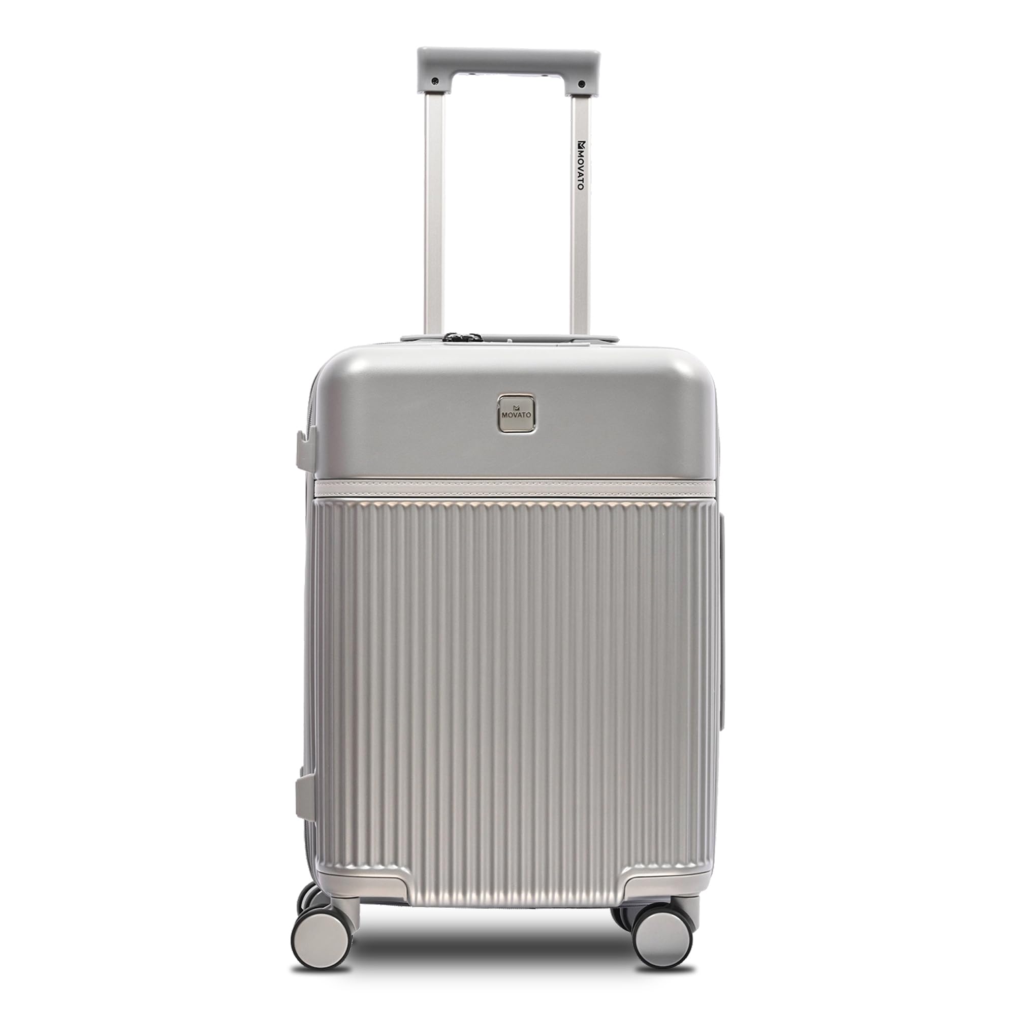 movato Denver 56 cm Cabin Polycarbonate Hard Luggage | TSA Lock with C-Type + USB Port | Silent Spinner Wheels | Anti-Theft Zipper | Organized Interior | Premium Aluminium Trolley | Silver-picture-51