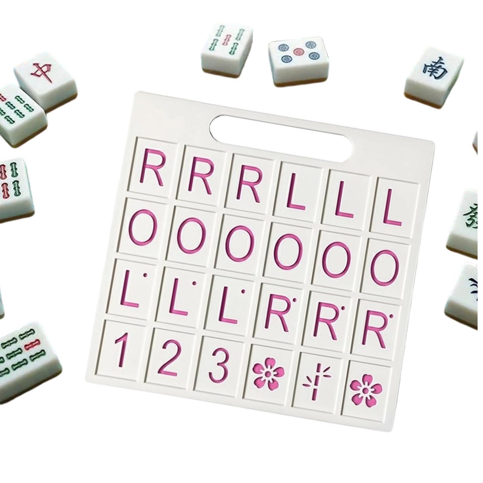 Ceprznvey Mahjong Practice Board - Solo Play | 24 Slot Portable Abs Tray with Lightweight Design, Learning Activity Tool with Recognition Use, Single Player Game Accessory, Educational Entertainment