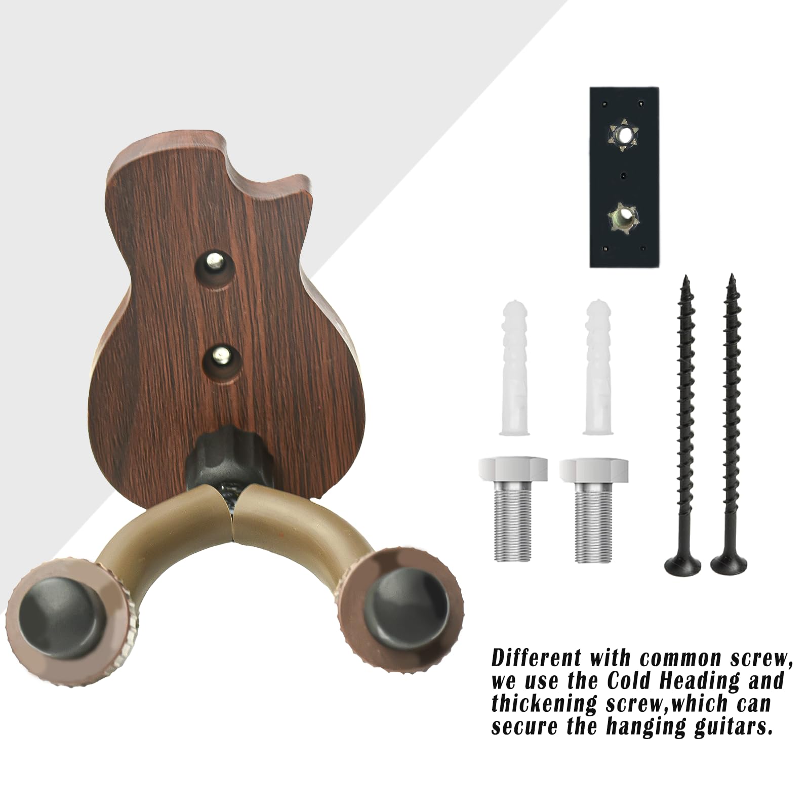 Uchwyt ścienny do gitary, montowany na ścianie, uniwersalny wieszak na gitarę z podstawą, stojak na hak gitarowy, akustyczny, elektryczny, klasyczny, stojak na gitarę basową, mandoliny,