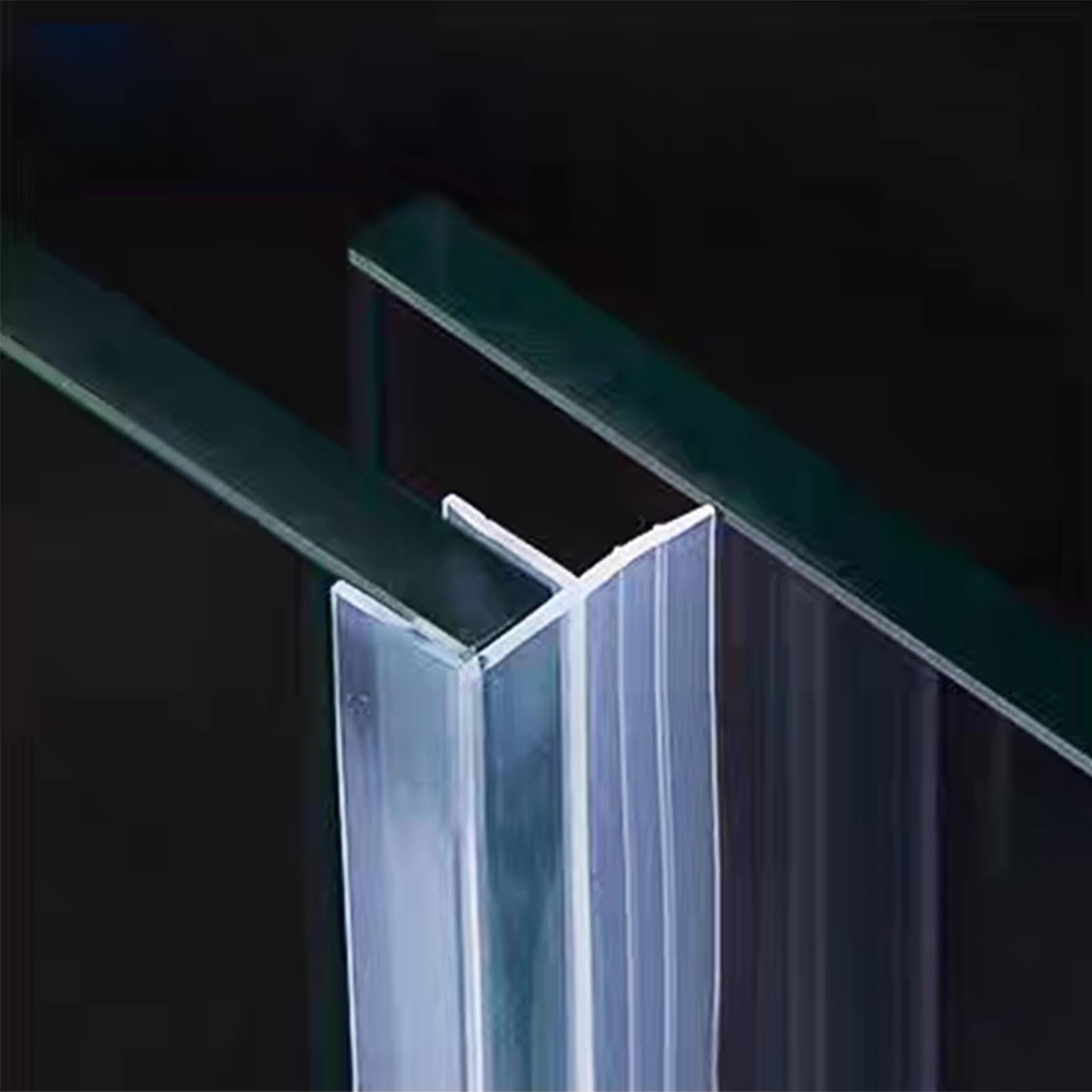 Guarnizione Laterale Per Porta Doccia Scorrevole In Vetro Da 6/8/10/12 Mm | Con Flip Da 20 Mm, Ferma Le Perdite Della Doccia, Crea Una Barriera D'acqua, Guarnizione Per Porta Della Doccia Del Bagno