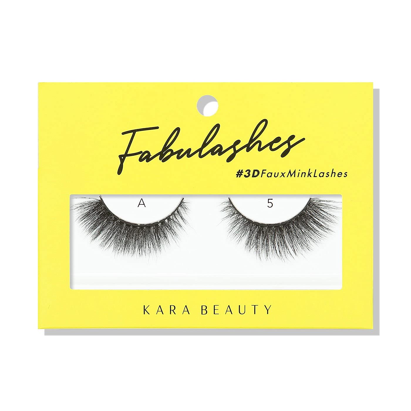 Kara BeautyFabulashes Glam 3D Faux Mink Strip Lashes – Full Volume, Fluffy, Wispy Lash Strips – Reusable Fake Eyelashes with Soft Flexible Band – Vegan, Cruelty-Free, Lightweight - Style A5