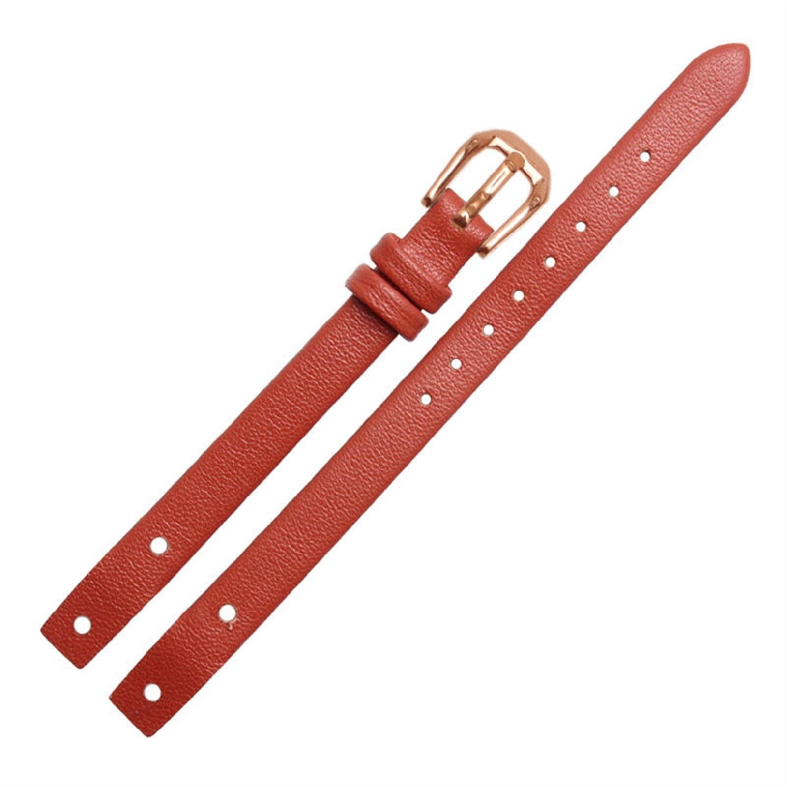 Correas de reloj EZZON de cuero de 8mm para Fossil ES4340 ES4119 tornillo 8