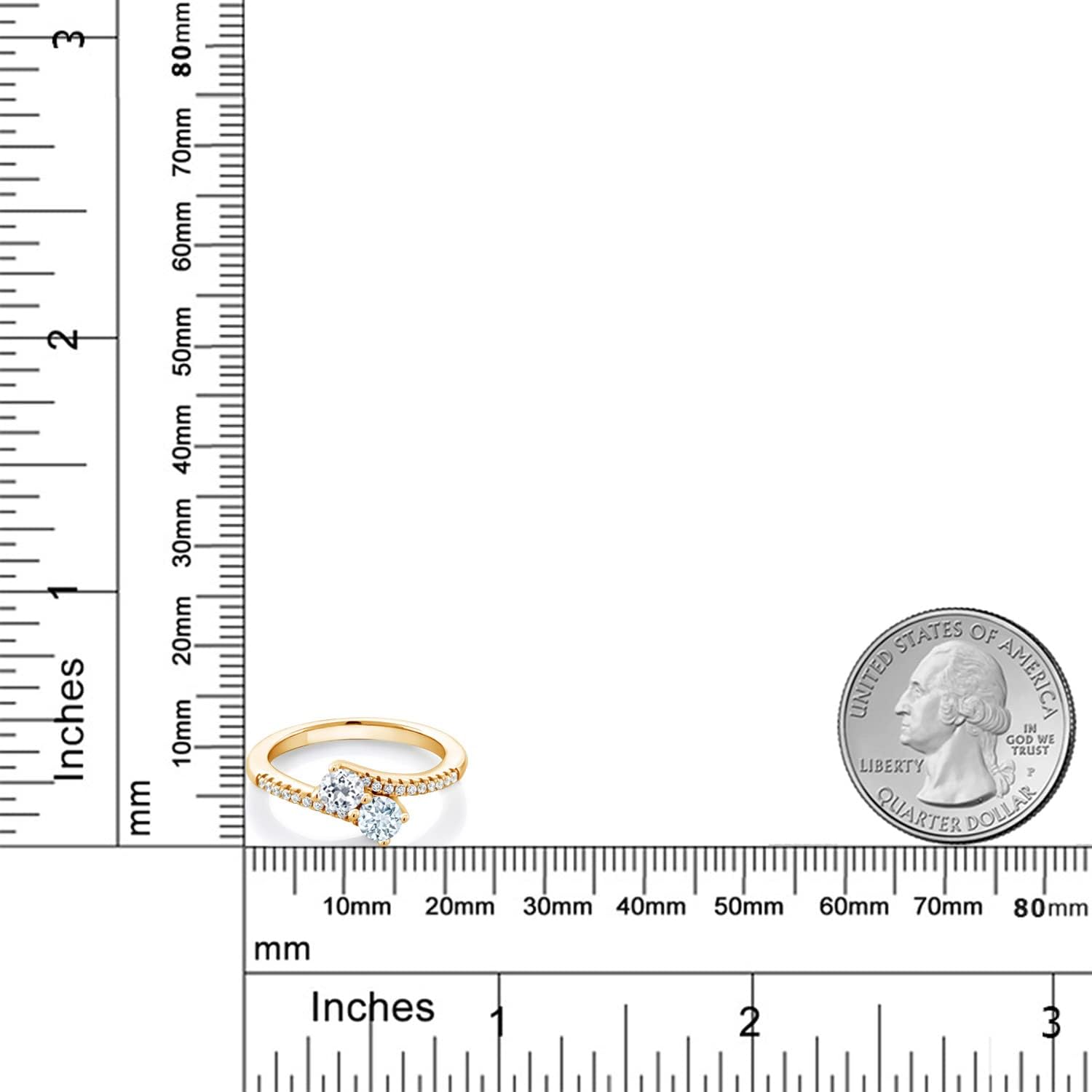 [Gem Stone King] 0.82カラット 天然 トパーズ リング 指輪 レディース 天然 アクアマリン シルバー925 1