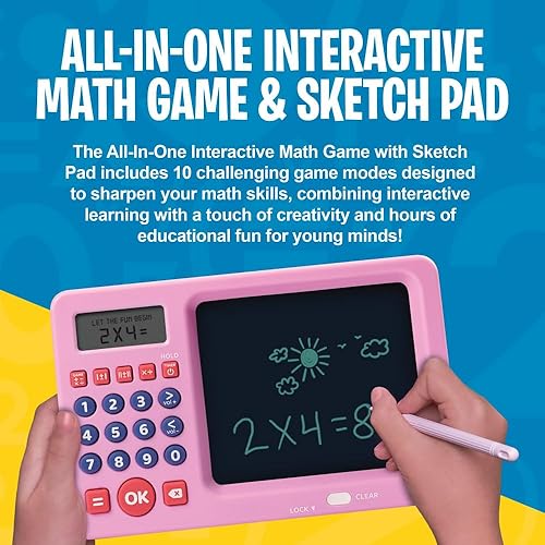 Miniatura 2 de CoolToys Number Genius - Juego electrónico interactivo de matemáticas con bloc de bocetos, juegos educativos de aprendizaje de matemáticas para