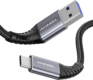 ANMIEL USB C Cable 1M, 3.1A Fast Charging&5Gbps Data Sync,Braided USB3.0 A to USB C Charger Cable,USB Type C Cable,for Samsung Galaxy Note 8 S8 S9 S10 S20,Sony XZ,LG V20 G5 G6,HTC10 and More