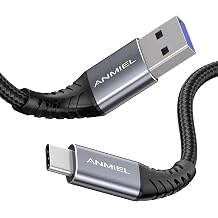 USB-C Cable 1 m 3.1 A Fast Charge and 5 Gbps Data Synchronization Braided USB 3.0 A to USB-C Charging Cable USB Type C Cable Suitable for Samsung Galaxy Note 8 S8 S9 S10 S20 Sony XZ LGV20 HTC etc