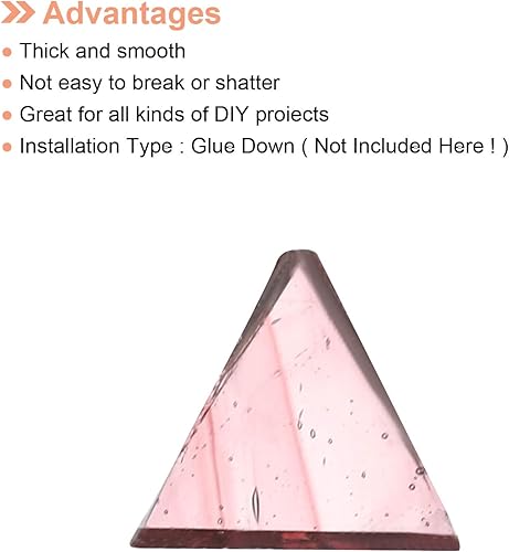 Miniatura 4 de MECCANIXITY Mosaico de vidrio de 7.05 oz triángulo de 0.551 in púrpura claro mosaico azulejos de mosaico a granel para manualidades DIY proyecto