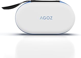 AGOZ Small Case for EMAY Portable EKG Heart Rate Monitor, SonoHealth, OXPROVO, FaceLake FL10, Travel Organizer Holder with Wrist Strap, Anti-Shock, Water Resistant, Carrying Storage Cover (White)