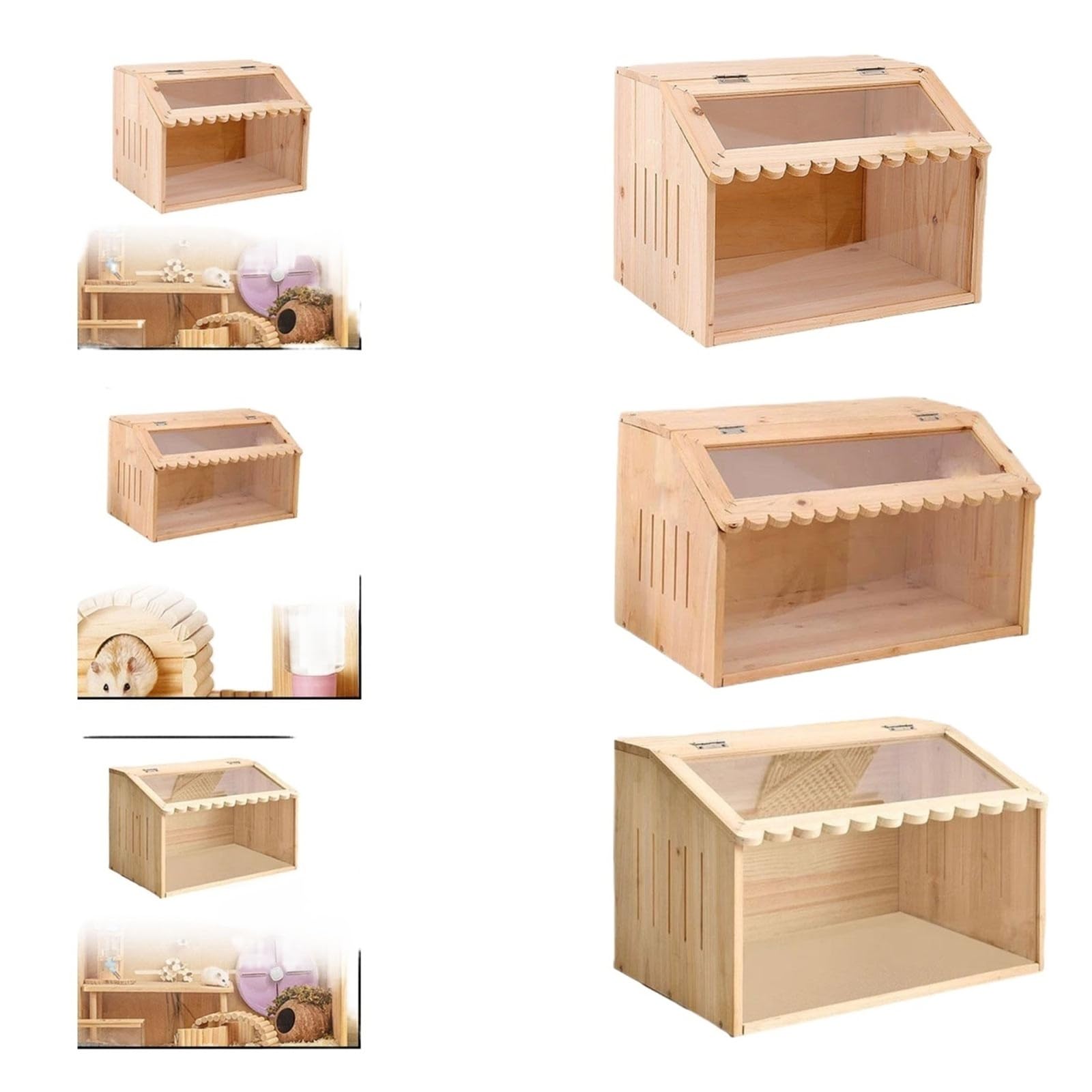 Hamsterkäfig Box for Küken, Leichter Zuchtboxkäfig for kleine Hamster, Vögel, Hühner, Enten(50x30x30cm)