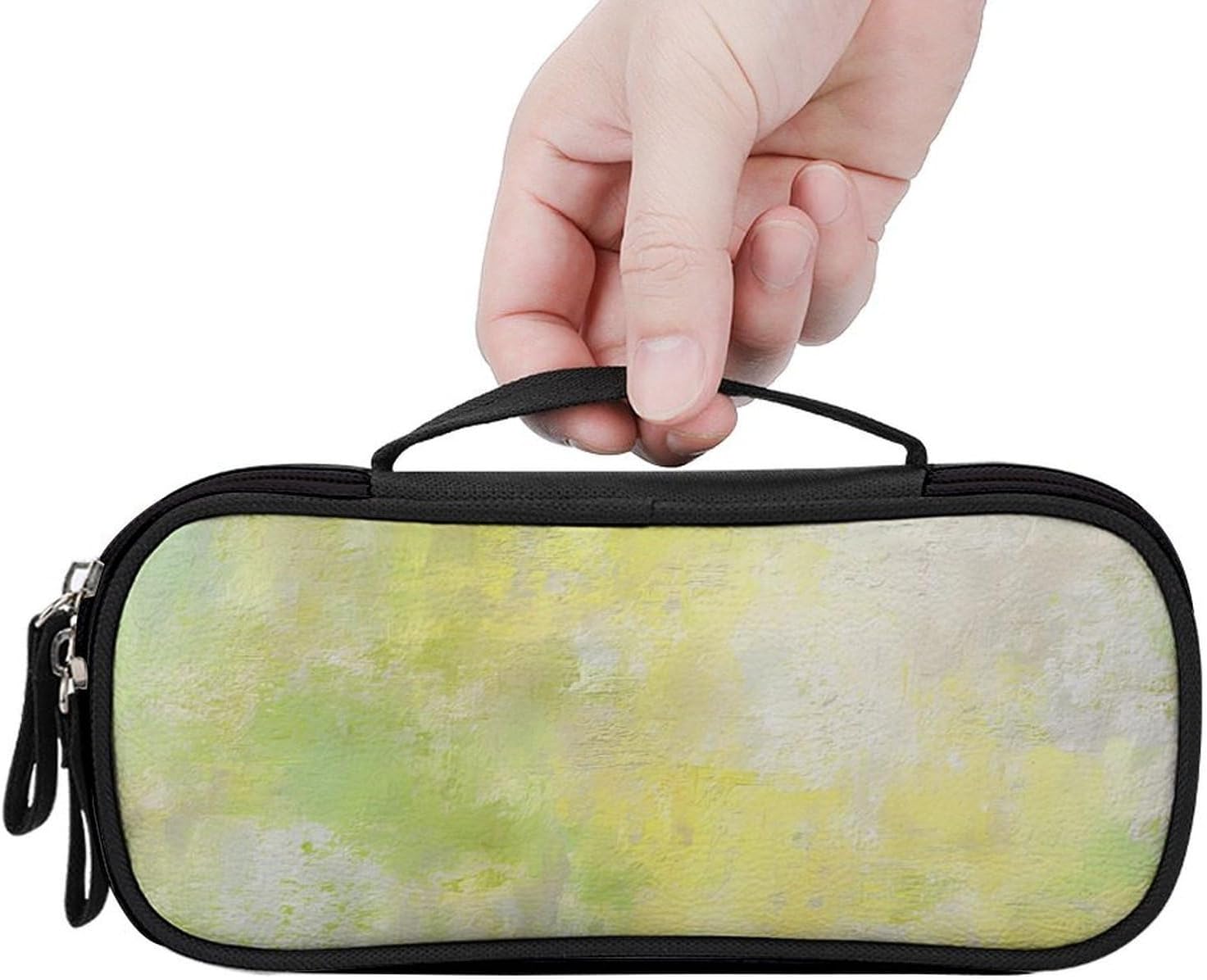 Pistachio Green Travel Makeup Bag Tote Cosmetic Organizer Handbag image 3