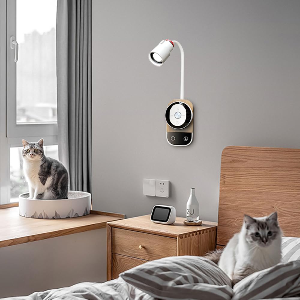 Jadssox Luz de pared de lectura LED Aplique de pared con pilas Lámpara de pared flexible Apliques de pared con carga USB Luces de pared inalámbricas para dormitorio Sala de estar junto a la cama 5 mod