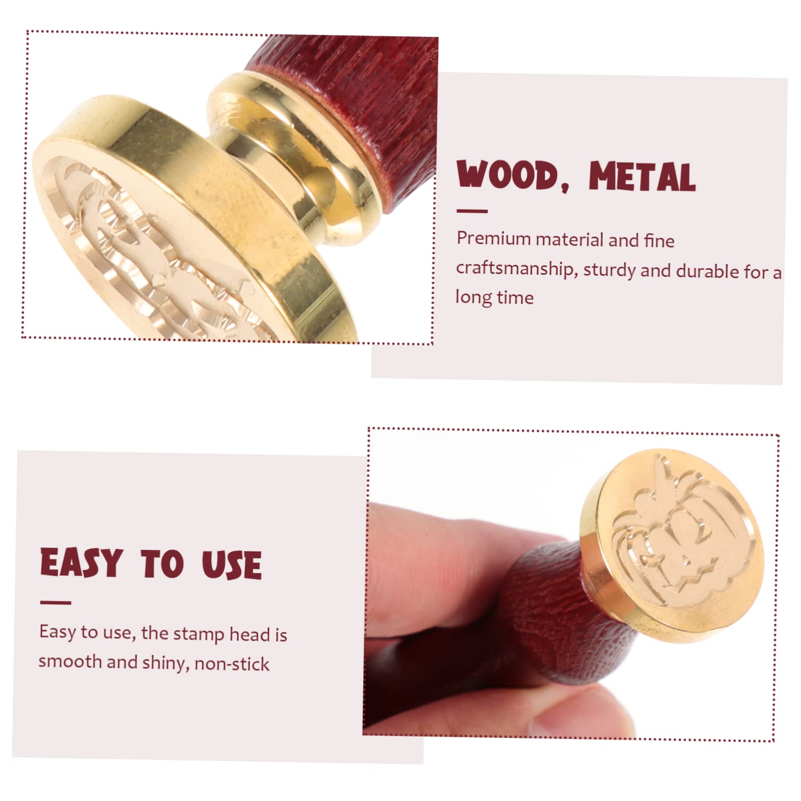 SHINEOFI 2sets Stampi Per Ceralacca Halloween Con Manico Strumenti Diy Per Decorazioni Festive e Sicurezza Documenti Retro e Delicati Per Appassionati Di Fai Da Te