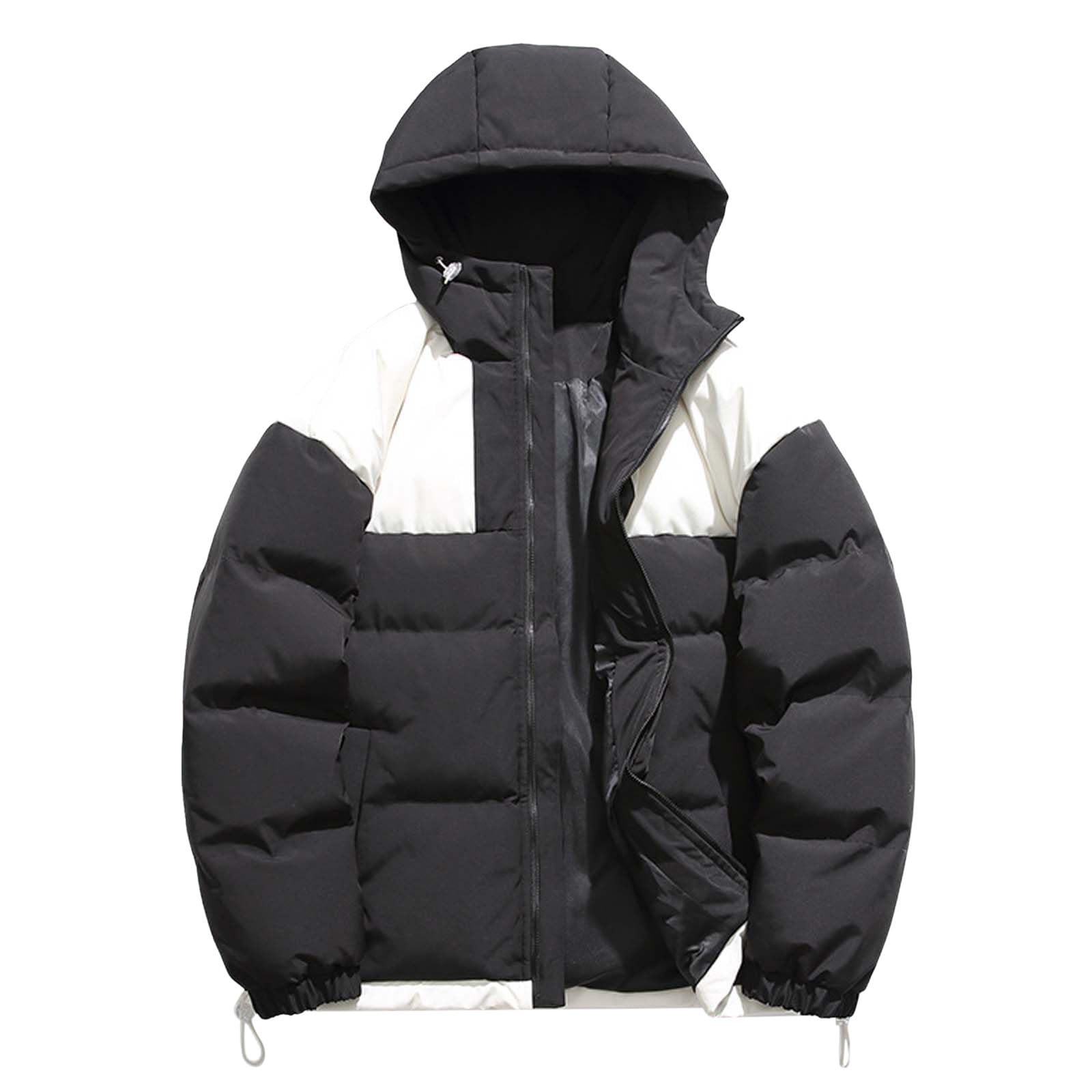 Chaqueta Hombre Vestir, de Invierno para, Estilo Casual, Gruesa, con Bolsillos y diseño de Bloques de Color