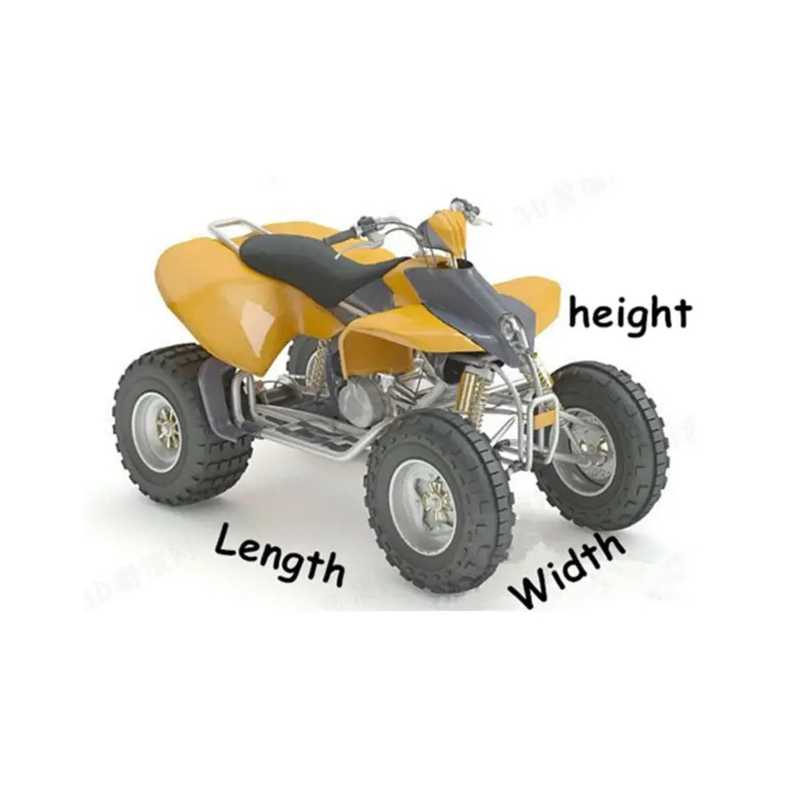 Motorradplane mit Schlossloch Für Alle Größen 3 Farben Universal ATV Abdeckung Geländefahrzeug Strand Motorrad Schützen Wasserdicht Anti-UV Staubdicht Quad(Black)
