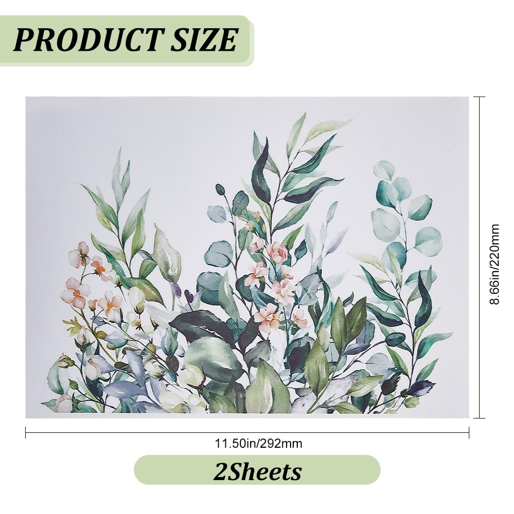Groene plant bladeren bloemen wc-bril deksel stickers