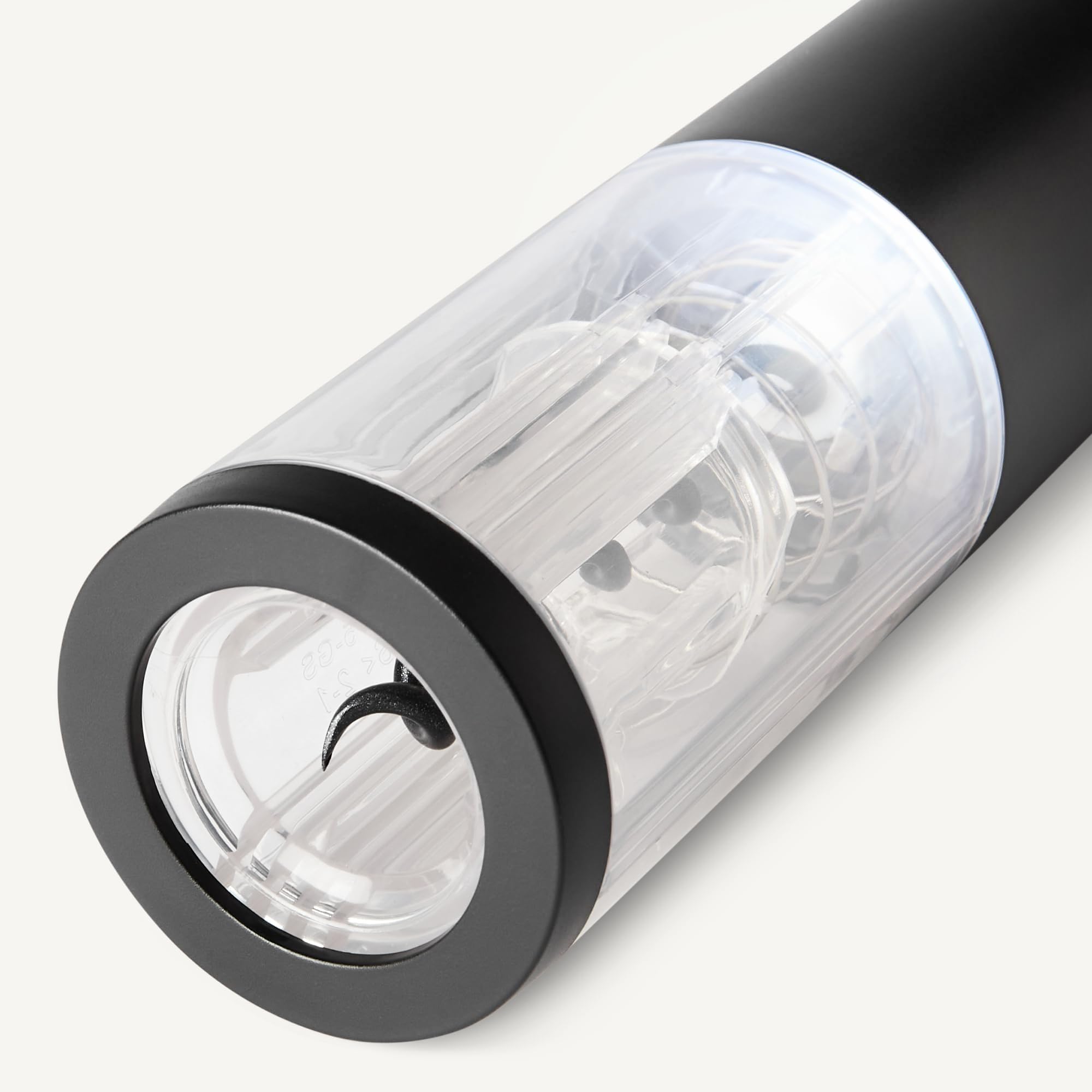 Amazon Basics - Abridor de vino eléctrico inalámbrico con cortador de aluminio, funciona con pilas, negro, 54 x 48 x 270 mm (L x An x Al)
