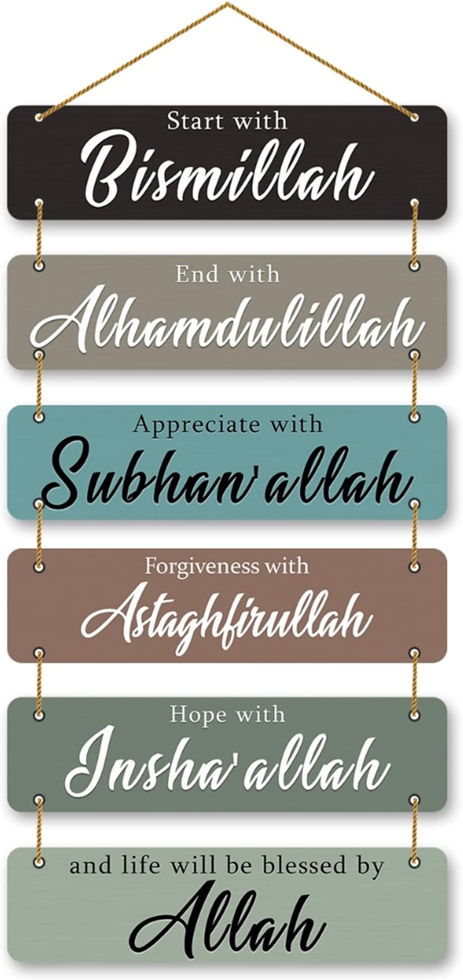 Parkota House Home Decor Wooden Wall Hanging Art For Living Room Bedroom Hall Large Size-Multicolor (Islamic Home Decor) (Color-1)