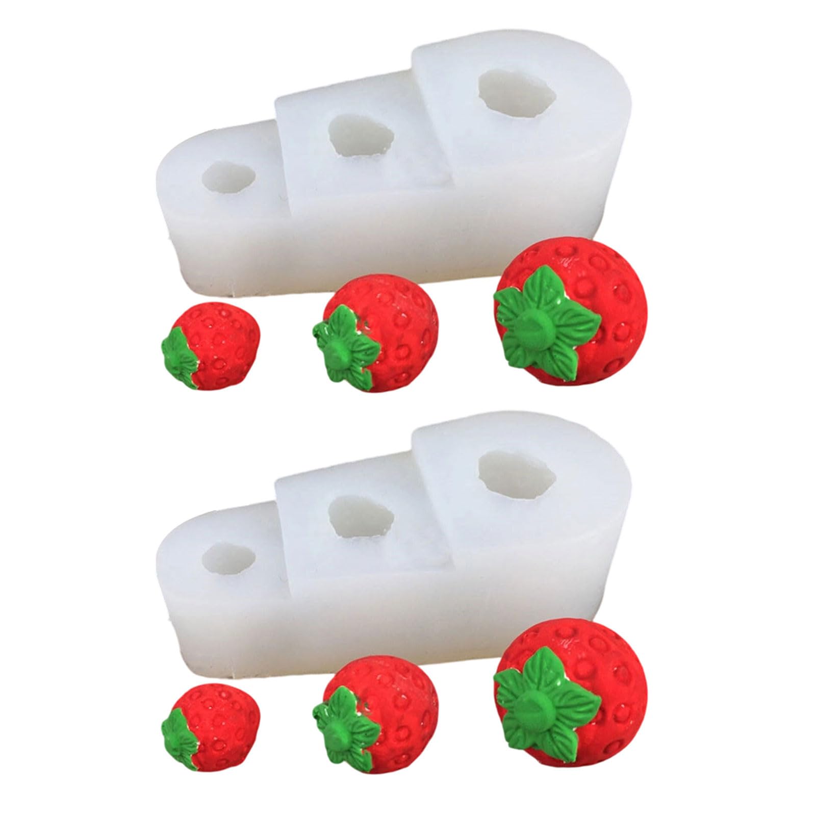 Tsophreniq 2Pcs 3D Fruit Silicone Cake Mold 3-Cavities Fruit Shape Silicone Molds for Chocolate Cake Baking Making Baking Molds