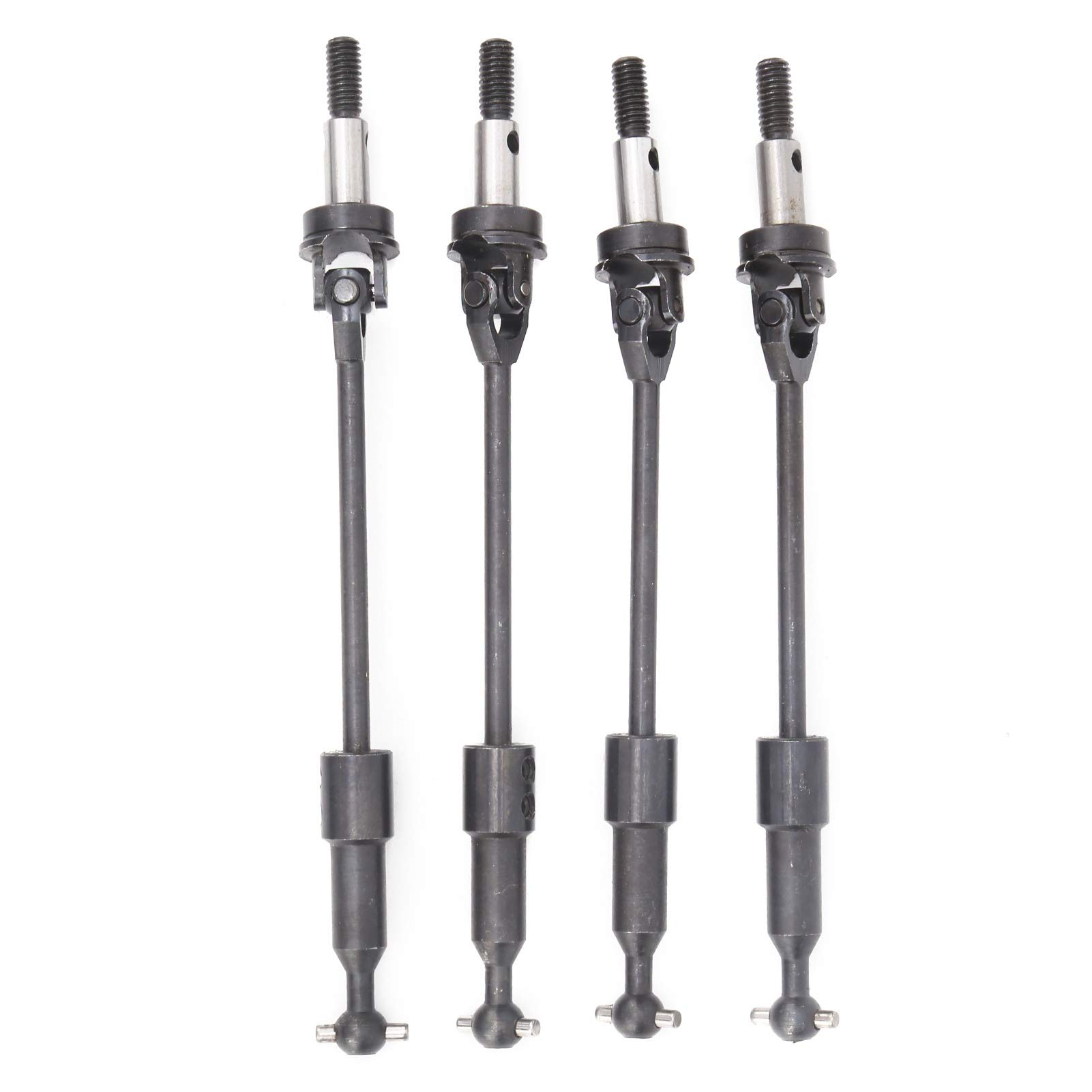 VGEBYRC Drive Shaft, 4Pcs Universal RC Steel Drive Shaft Adjustable Transmission Axle for HSP 94108/94109/94110