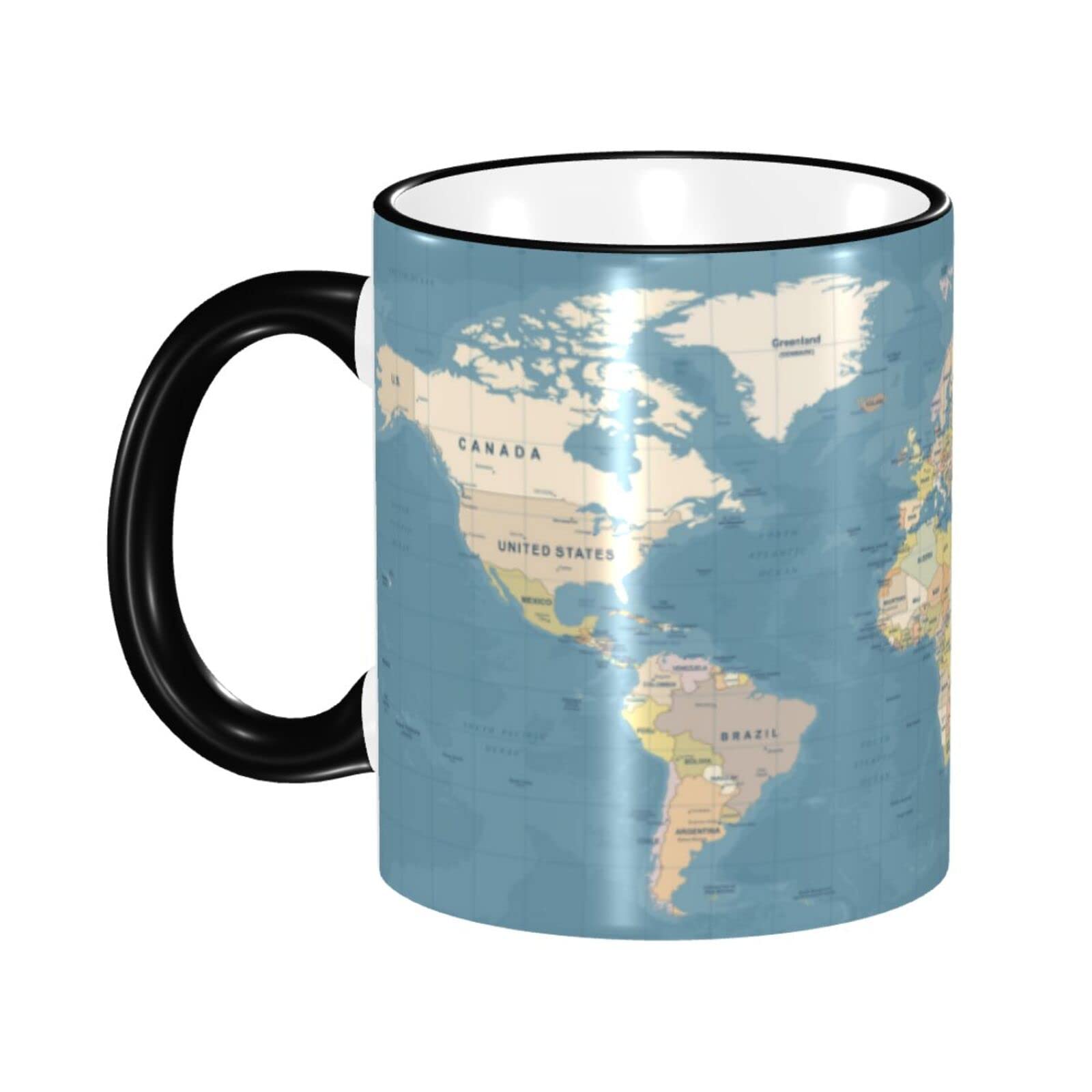 Amazon.co.jp: マグカップ 世界地図 ヴィンテージ地図 陶器 マグ