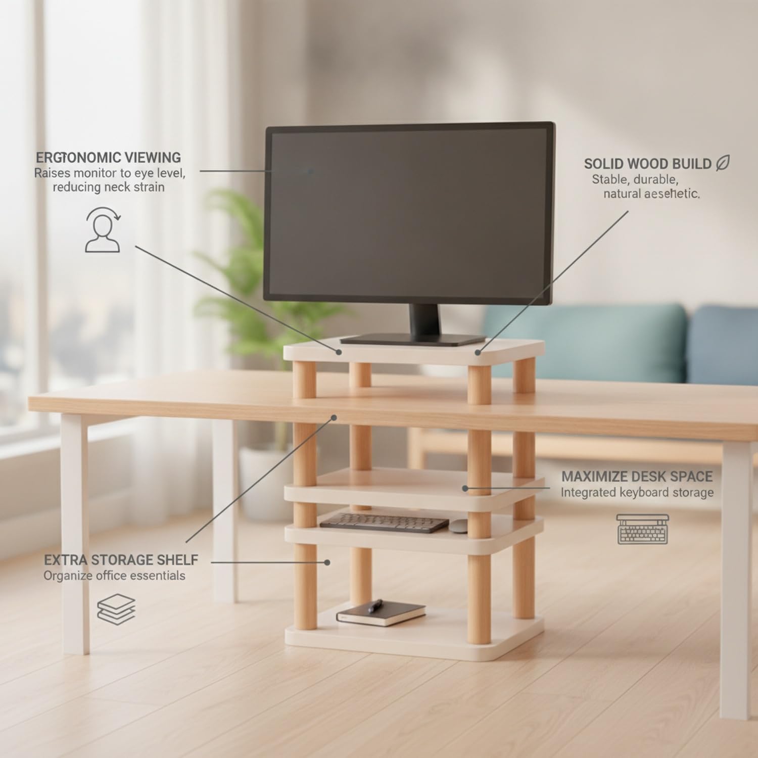 Soporte para Monitor, 1 PC