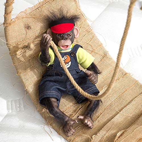 Muñeca Reborn Mono 18" 45 cm Cuerpo de Algodón miniatura 4
