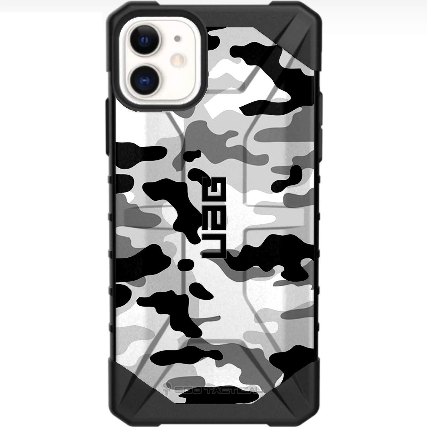 EGO TACTICAL Limited Edition UAG Urban Armor Gear iPhone 12 Mini 5.4" Screen Case White Black Gray Snow Camo