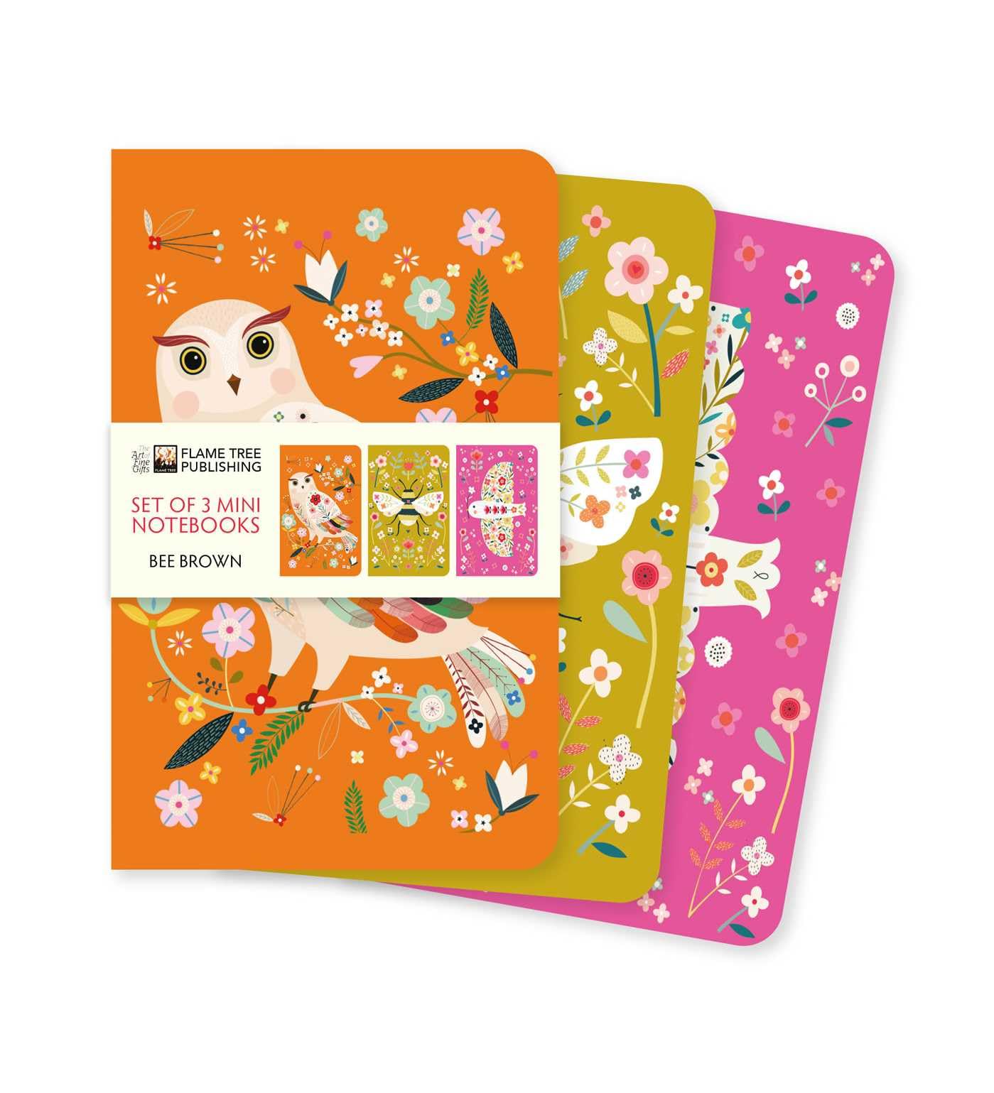 Bee Brown Set of 3 Mini Notebooks (Mini Notebook Collections)