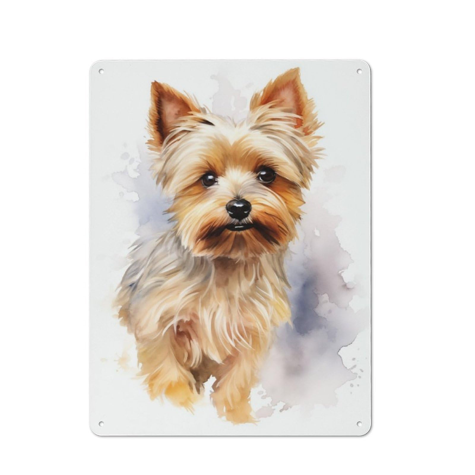 Junmoney Silky Terrier Portrait 40X30cm Retro Metal Sign With For Man Cave Or Games Room, Tin Sign Wall Decor For Games Rooms And Man Caves