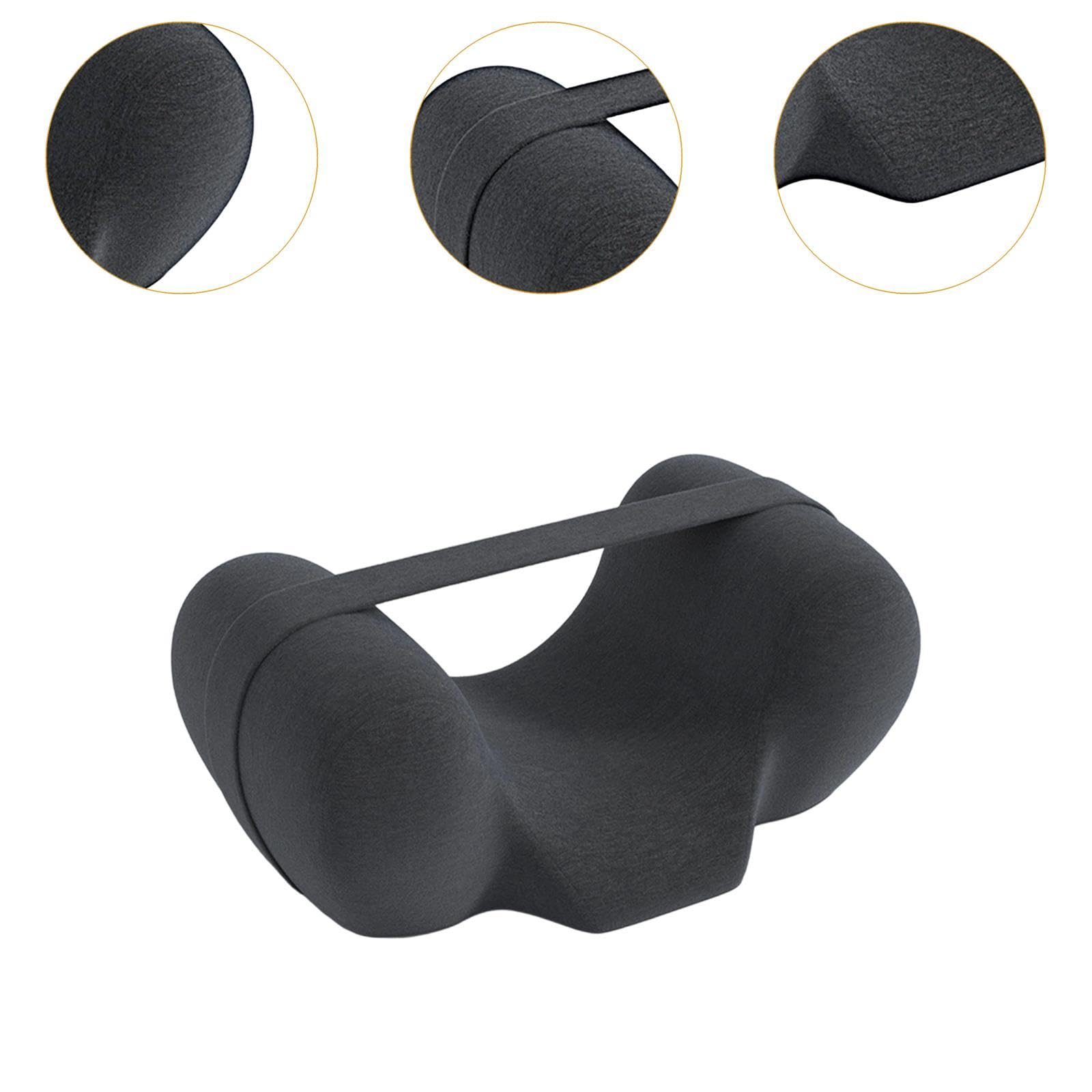 Cuscino per dormire sulla schiena, antirughe, traspirante, di, comodo, pratico, ergonomico, in memory foam, Grigio Scuro