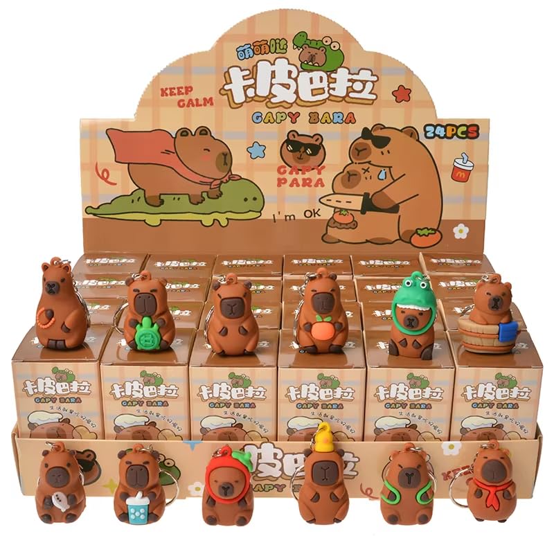 Capybara porte-clés pour sac à dos pendentif rigolo déco quotidien enfant