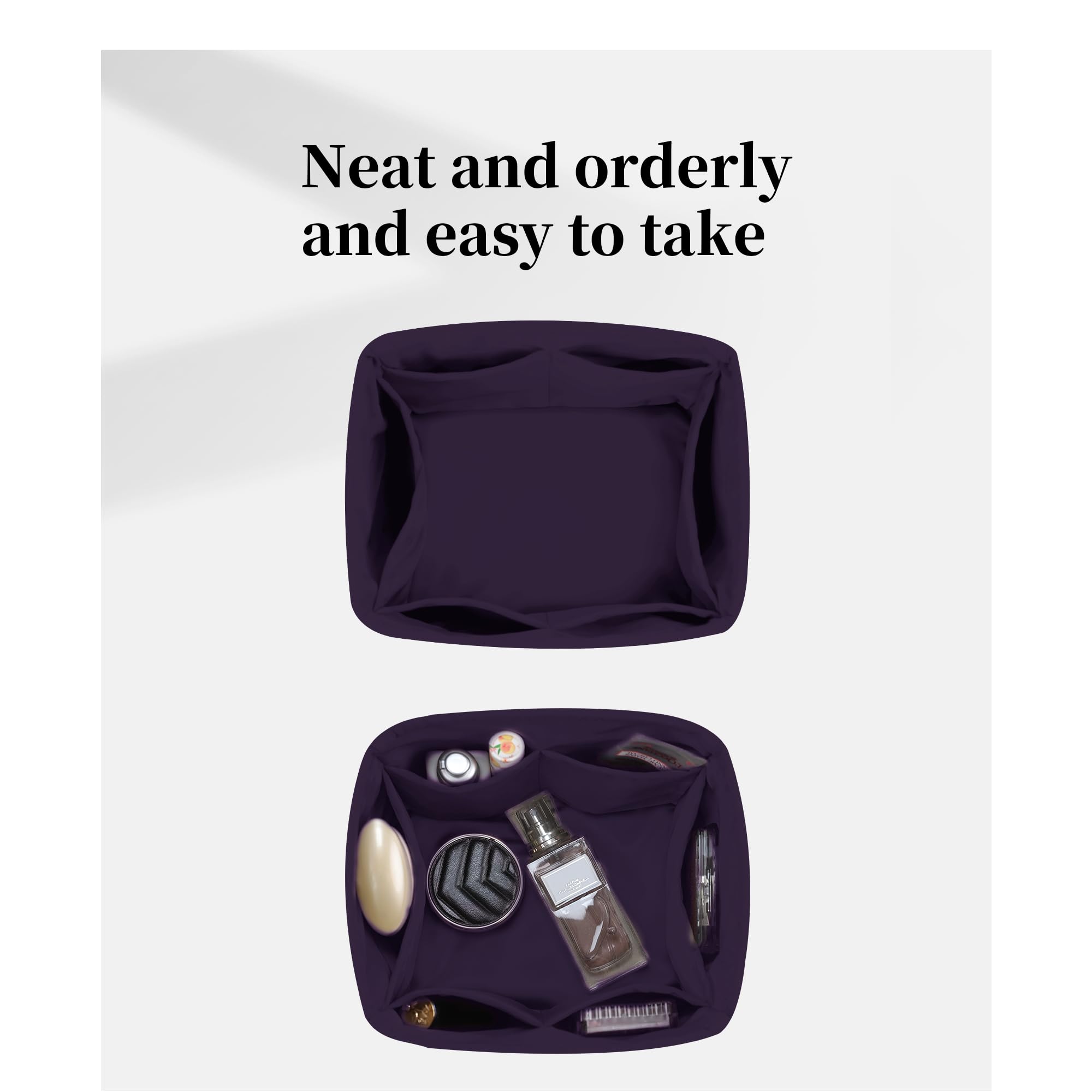 Organizador de monedero para picotina 18/22, organizador de bolsas de satén para bolsas de picotina, artículos esenciales ligeros para mujer, bolsos de lujo, forro interior suave al tacto con