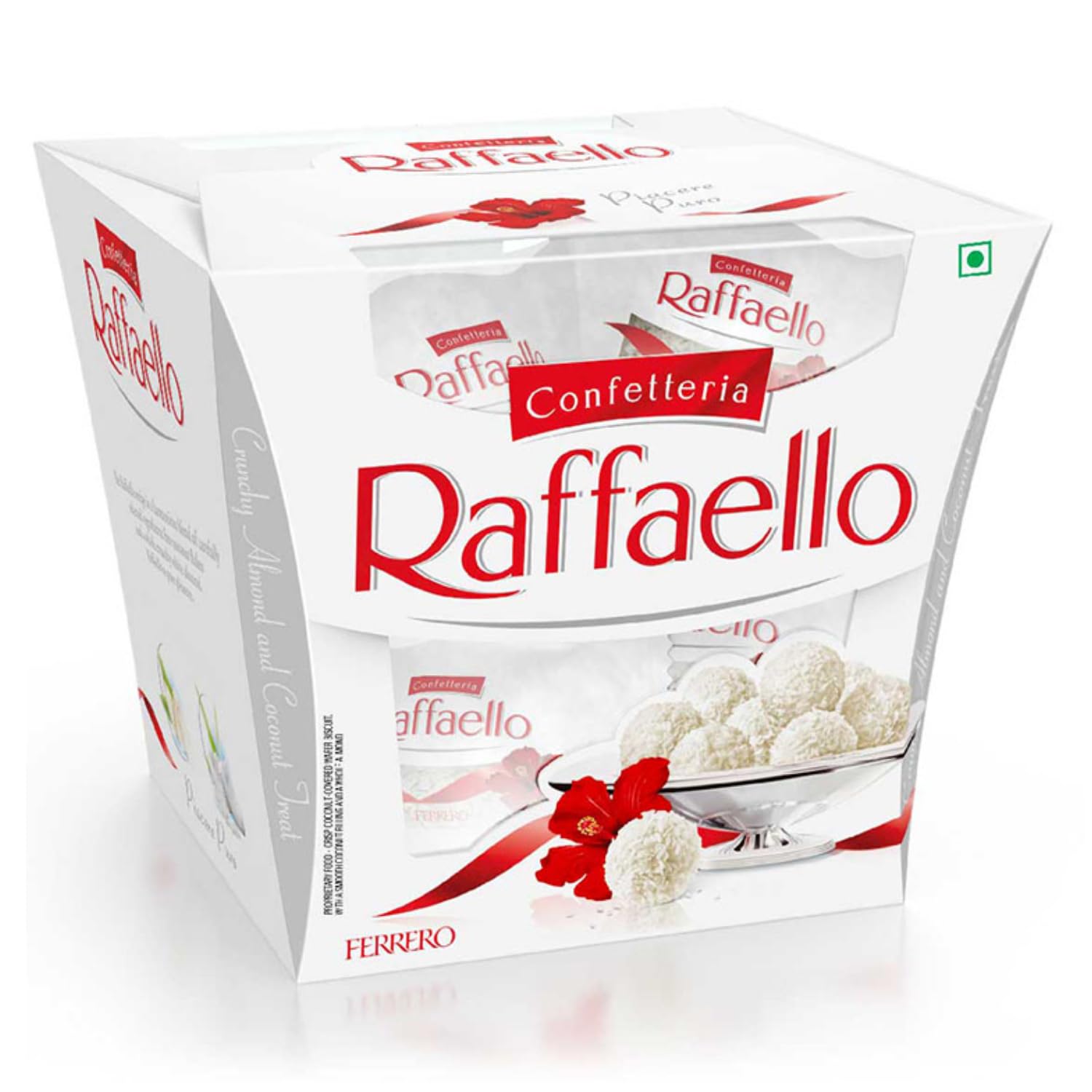 Fer.reros raffaello coconut chocolate with whole almond centre T15 Chocolate 150g Box (Imported Italy)