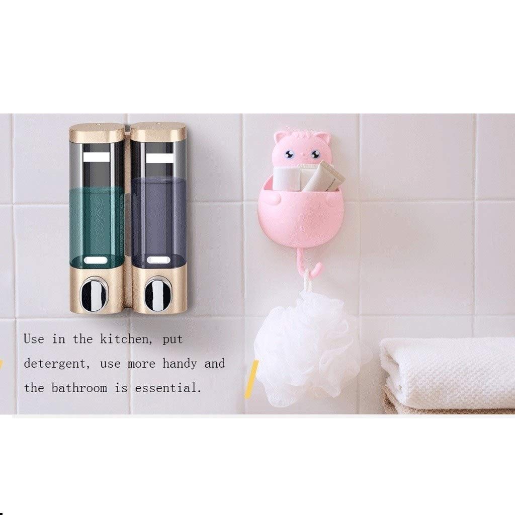 dispenser sapone/Dosatori per sapone liquido Punch-libera a parete Manuale di dispenser di sapone shampoo doccia gel bottiglia Iniziale Hotel dispenser di sapone 300ml * 2 Erogatore del Sapone/Dispens