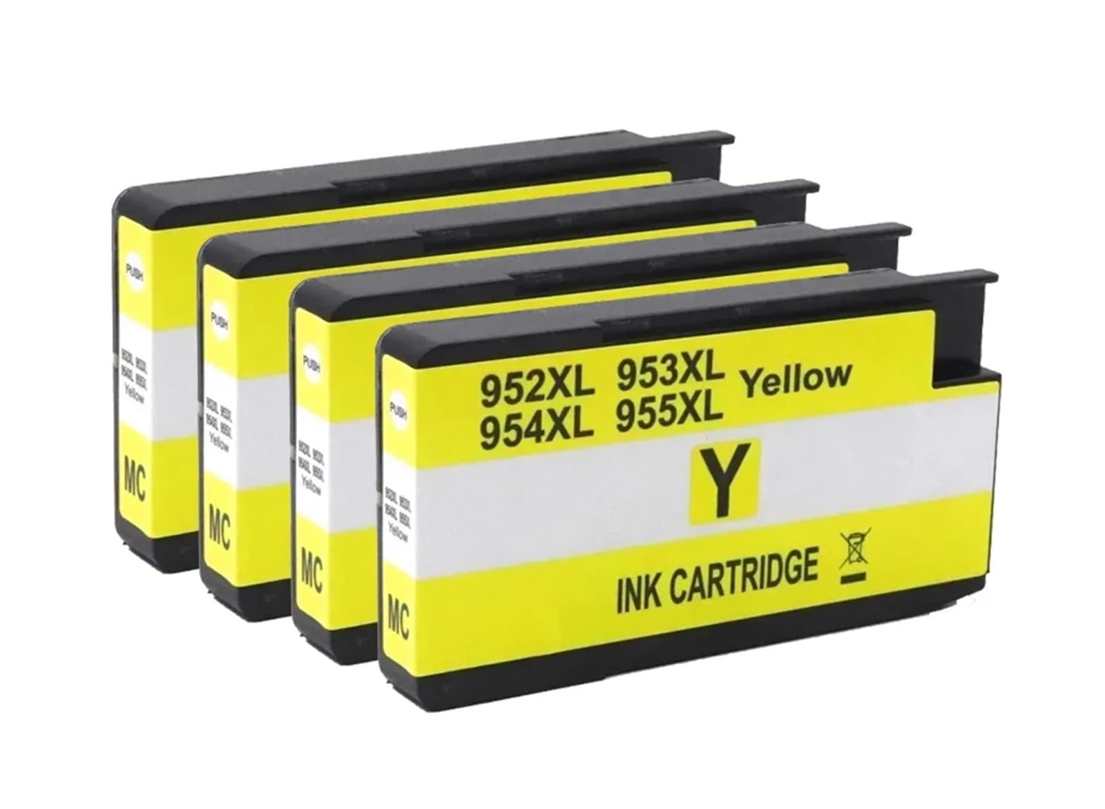 953XL Cartuccia Inchiostro Compatibile Con HP OfficeJet Pro 7720 | Stampa da ufficio, documenti aziendali, testo chiaro, flusso di inchiostro stabile, facile sostituzione(4yellow)