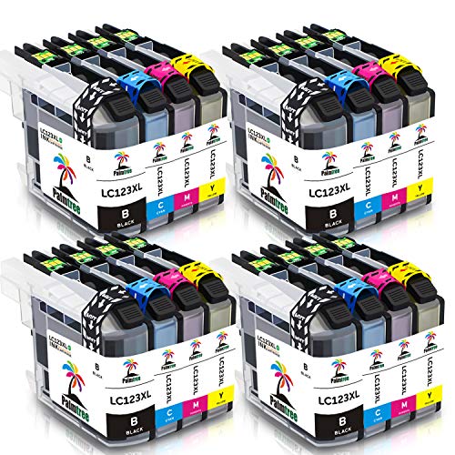 Palmtree Compatible Cartouche d'encre Brother LC123 Pour Brother MFC-J6520DW MFC-J6720DW DCP-J132W DCP-J152W DCP-J172W DCP-J4110DW MFC-J4410DW MFC-J4510DW MFC-J4610DW MFC-J470DW MFC-J4710DW DCP-J552DW