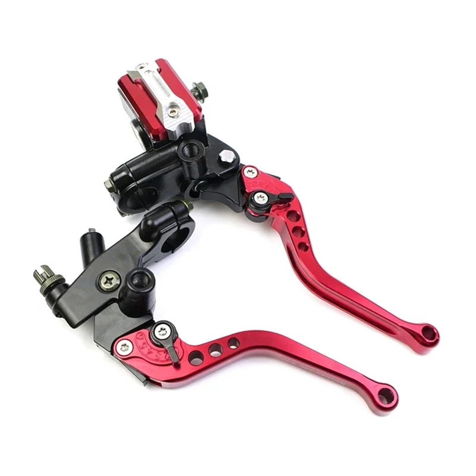 Tingyus Red Motorbike Brake Lever Universal 22Mm Motorcycle Brake Clutch Lever Reservoir Compatible(Red)