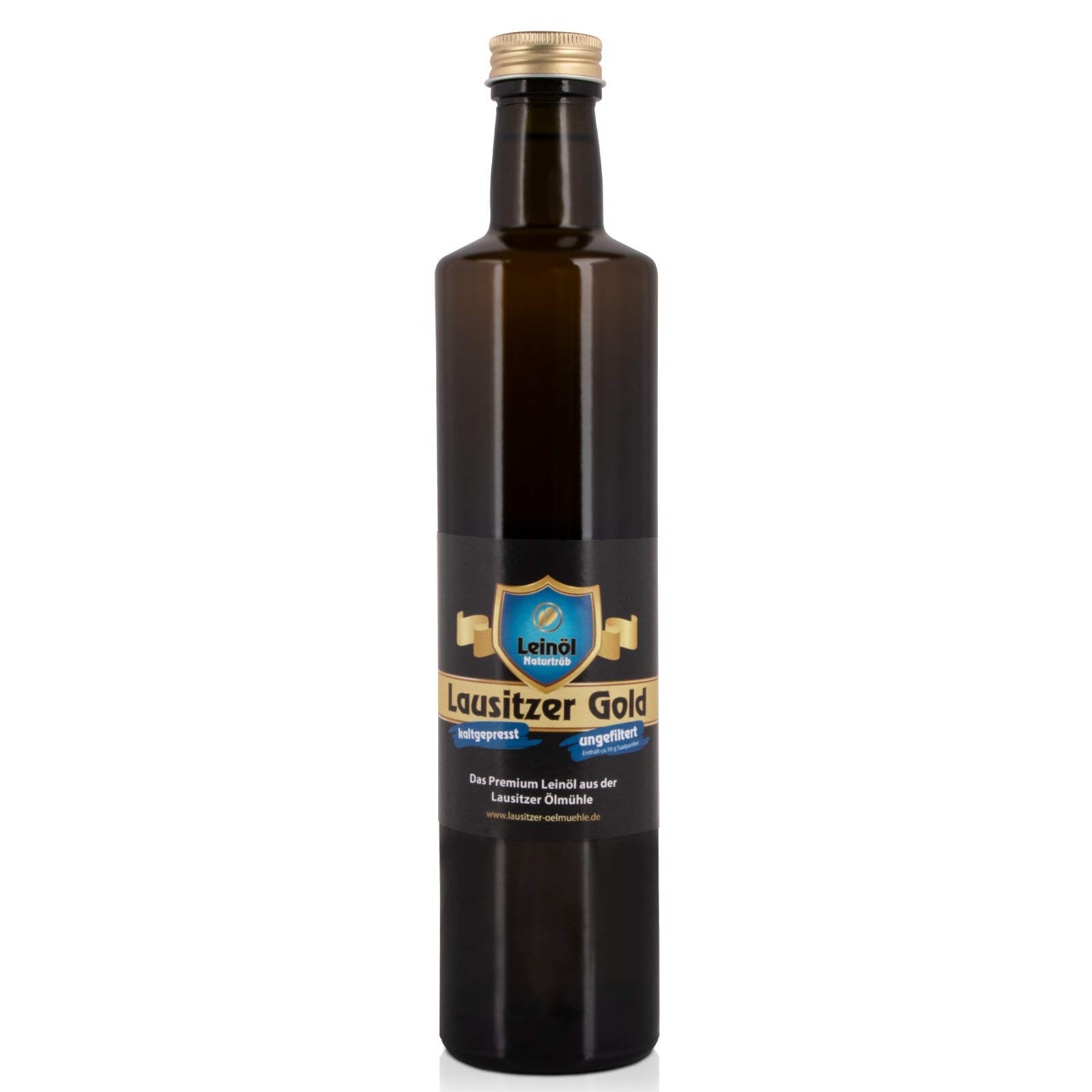 Lausitzer Leinöl - Lausitzer Gold (kaltgepresstes ungefiltertes Premium Leinöl), 500ml